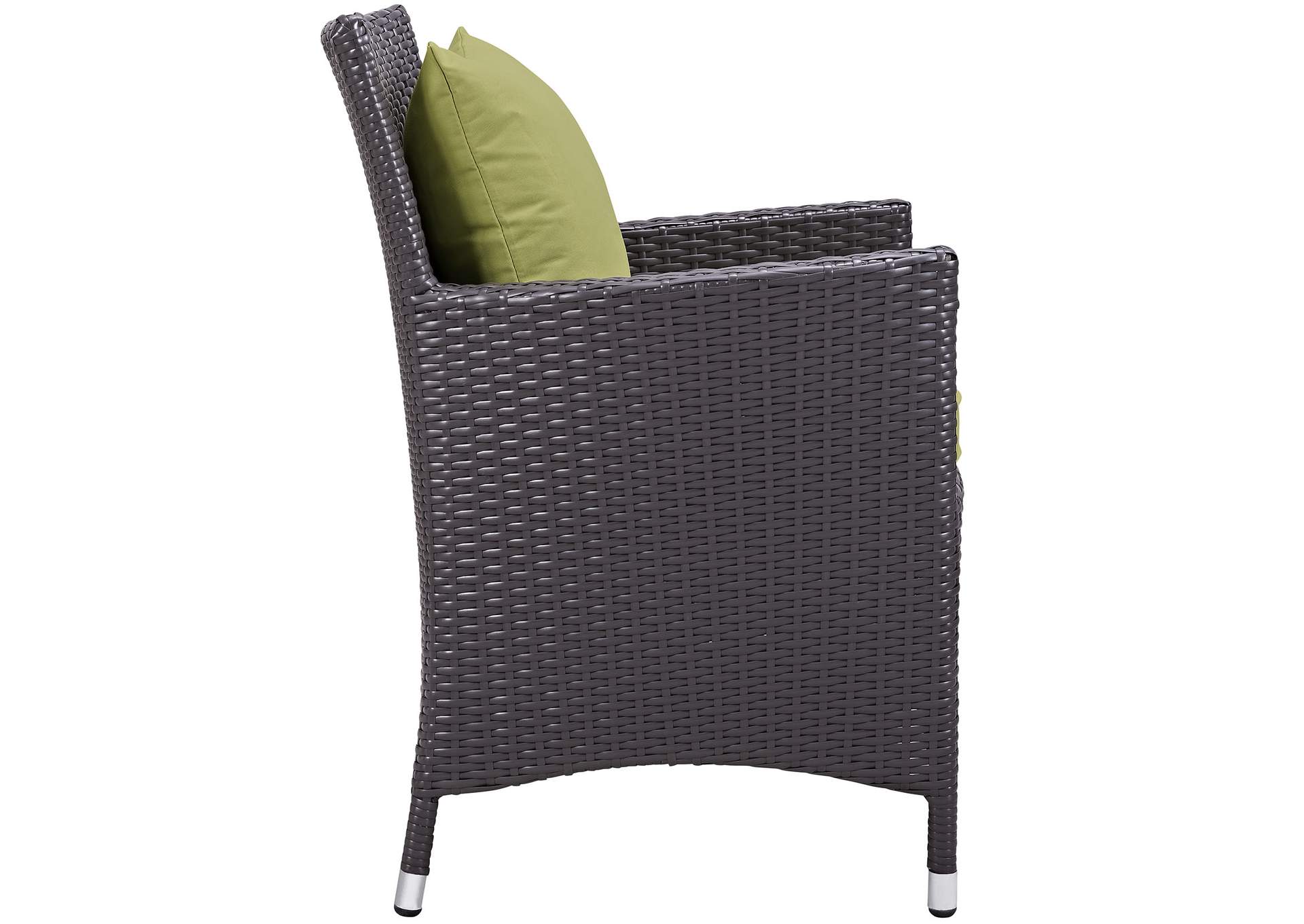 Espresso Peridot Convene Dining Outdoor Patio Armchair,Modway