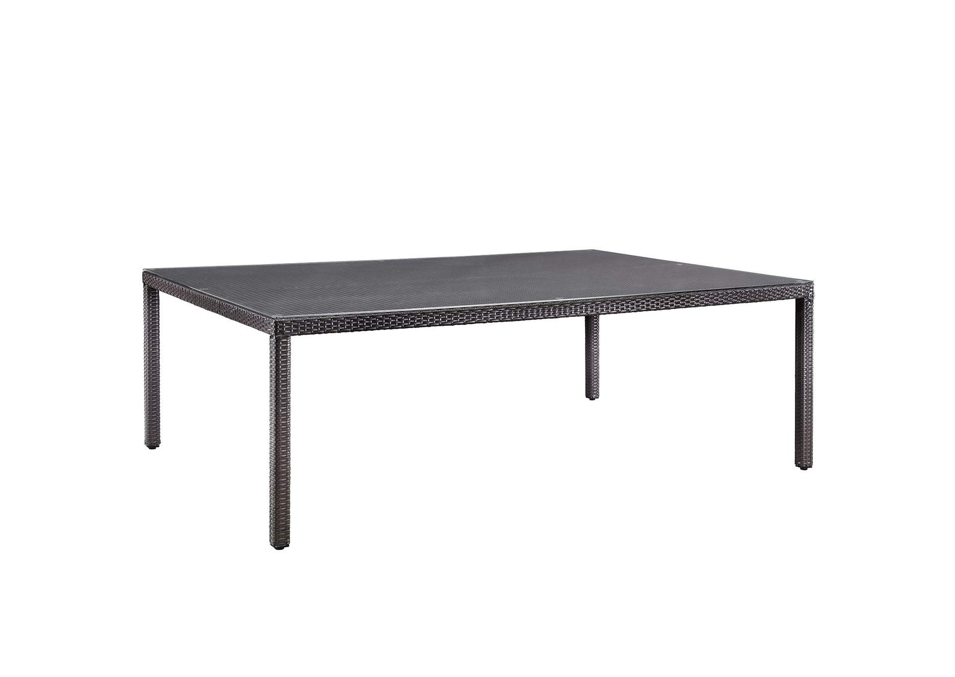 Espresso Convene 90" Outdoor Patio Dining Table,Modway