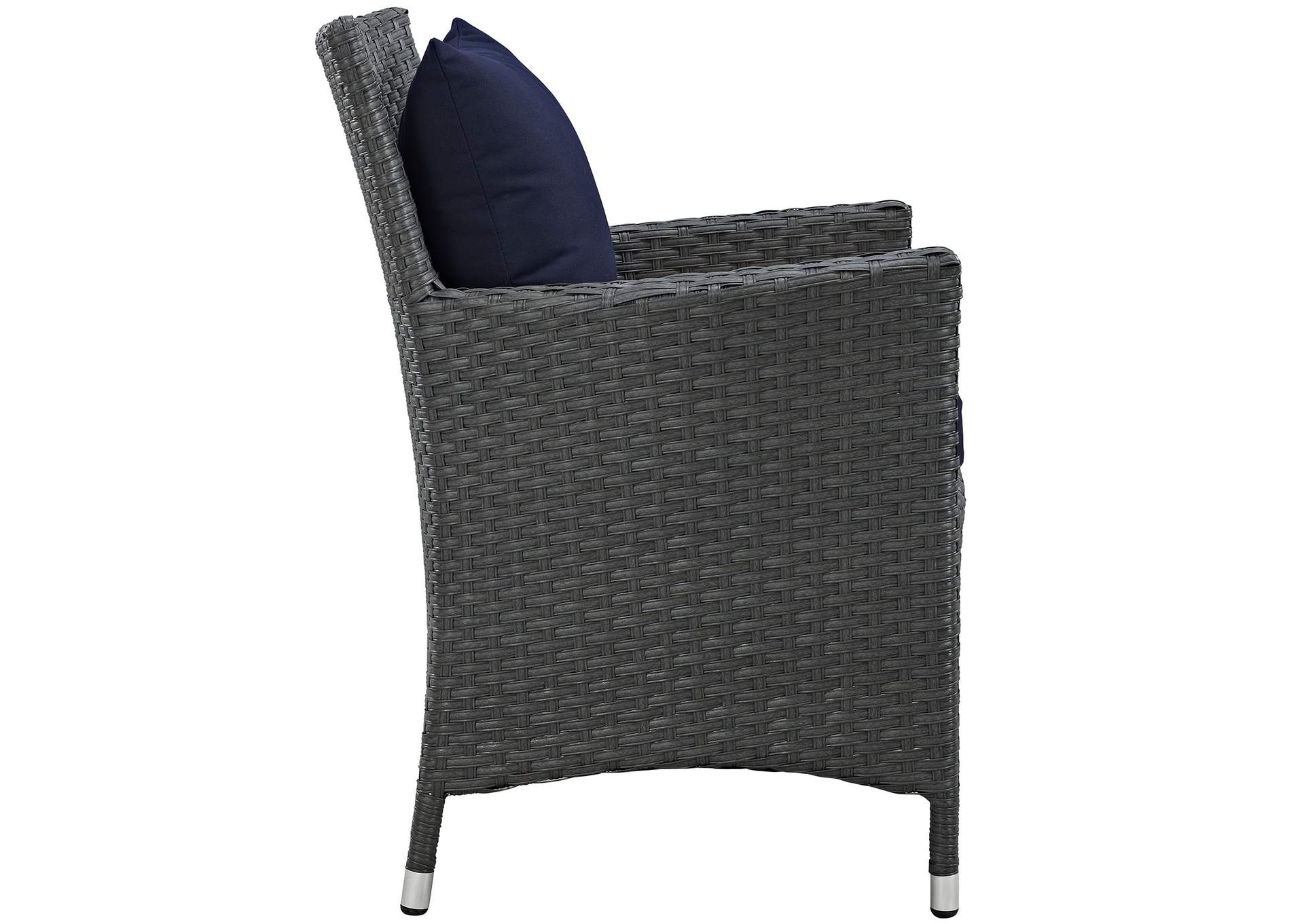 Canvas Navy Sojourn Dining Outdoor Patio Sunbrella,Modway