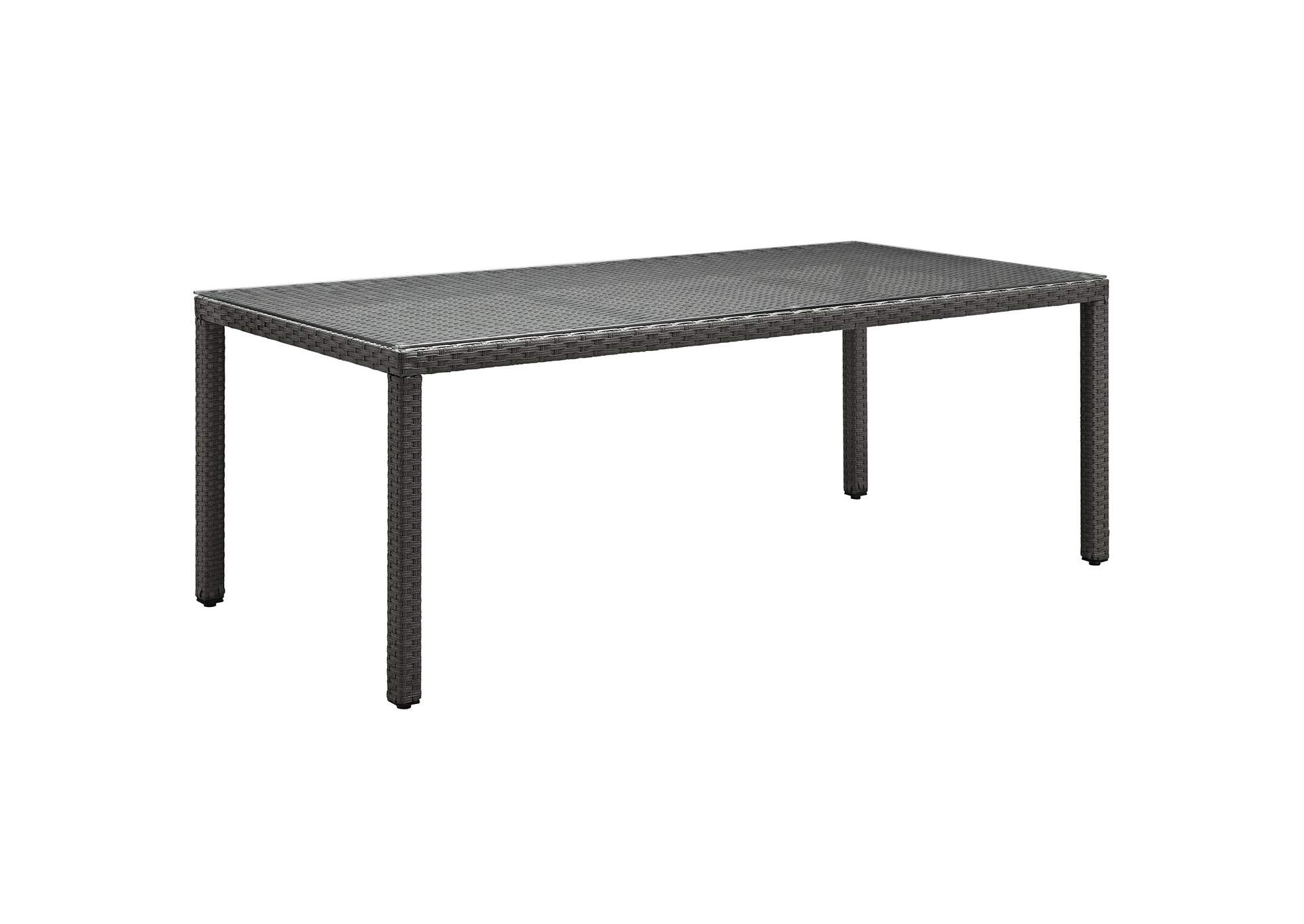 Chocolate Sojourn 82" Outdoor Patio Dining Table,Modway