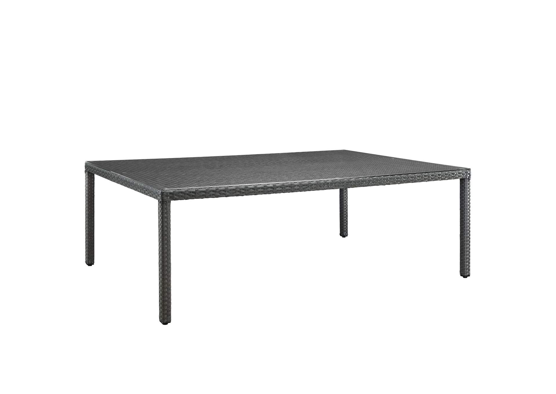 Chocolate Sojourn 90" Outdoor Patio Dining Table,Modway