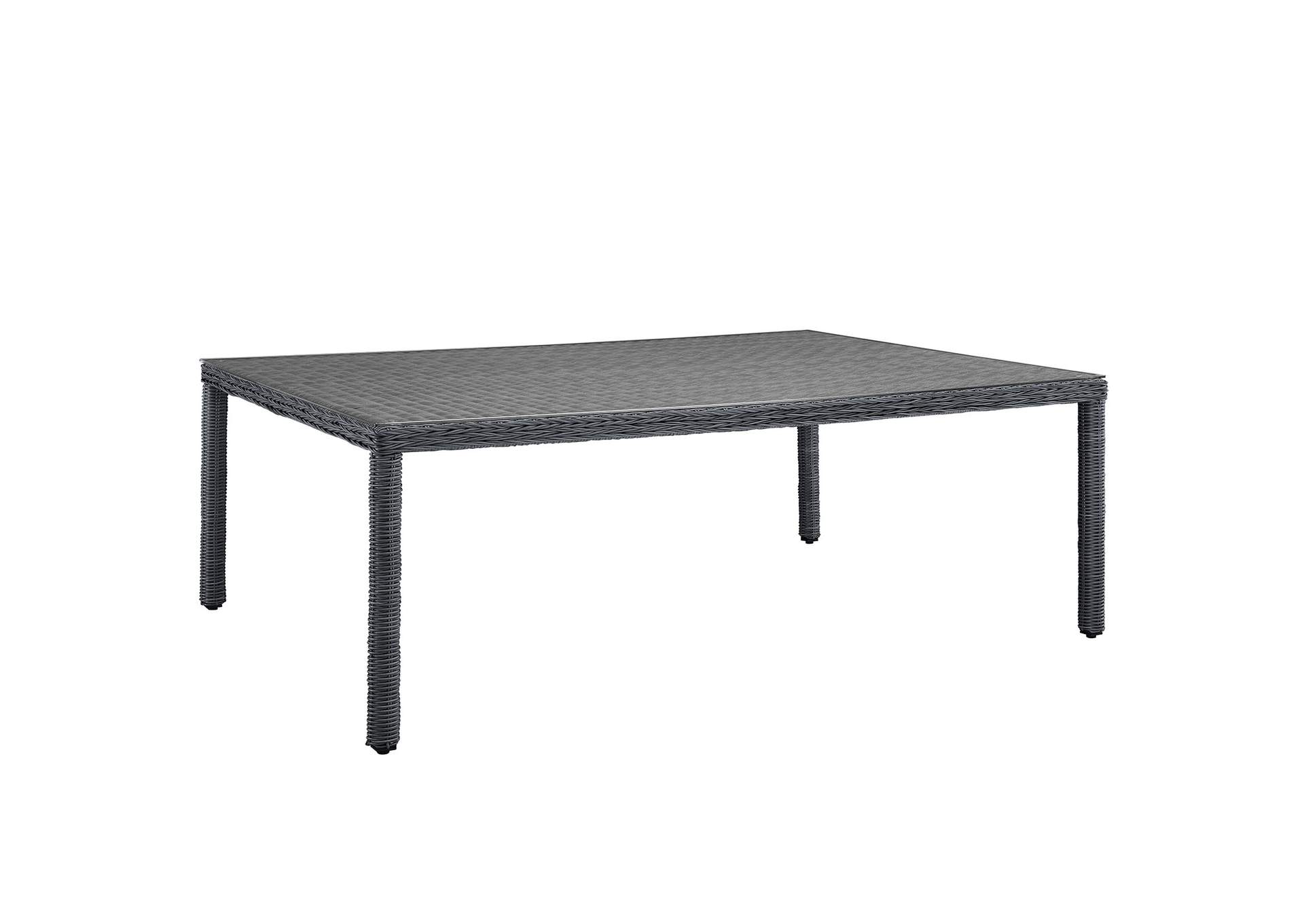 Gray Summon 90" Outdoor Patio Dining Table,Modway