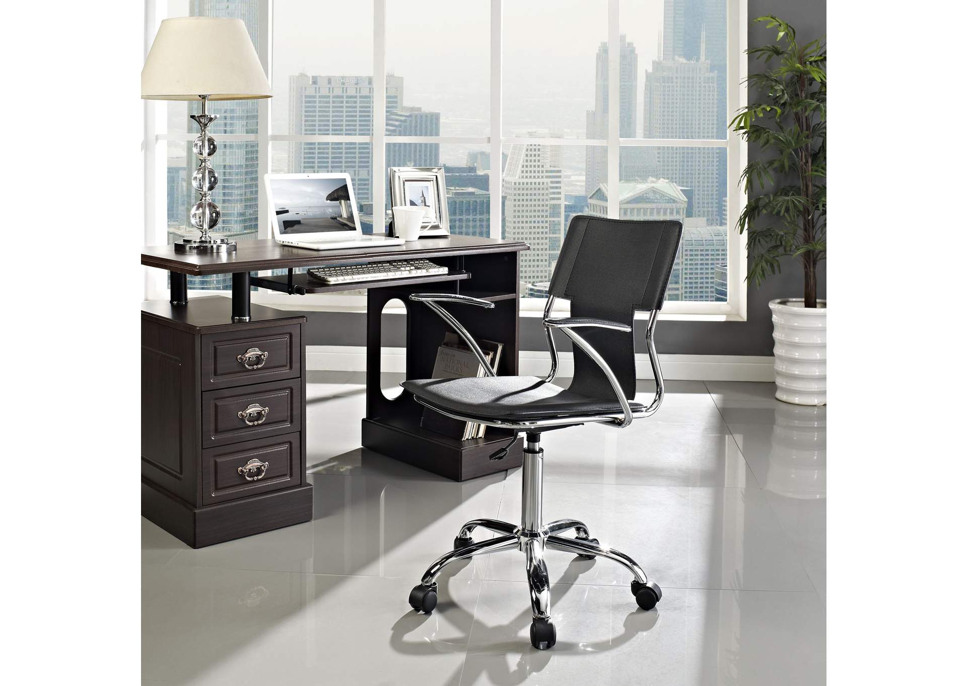 Black Studio Office Chair,Modway