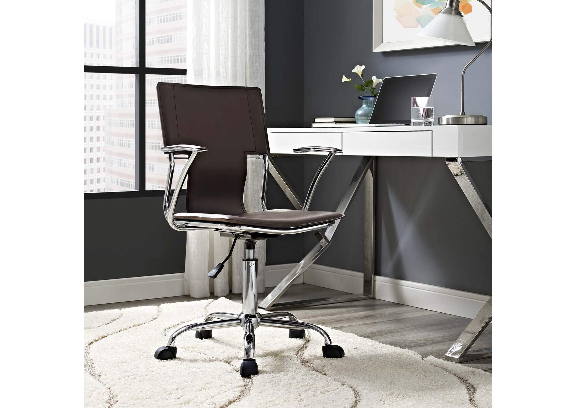 Brown Studio Office Chair,Modway