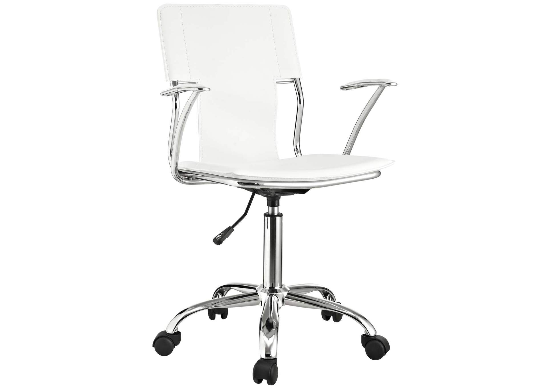 White Studio Office Chair,Modway