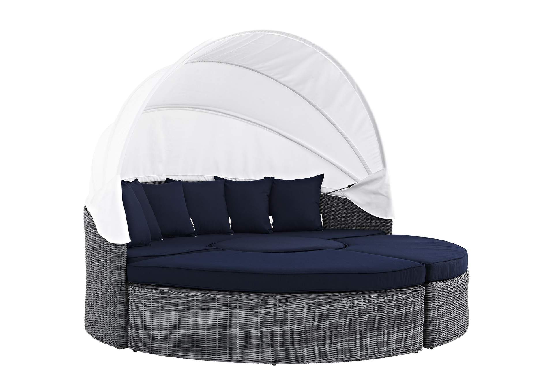 Canvas Navy Summon Canopy Outdoor Patio Sunbrella,Modway