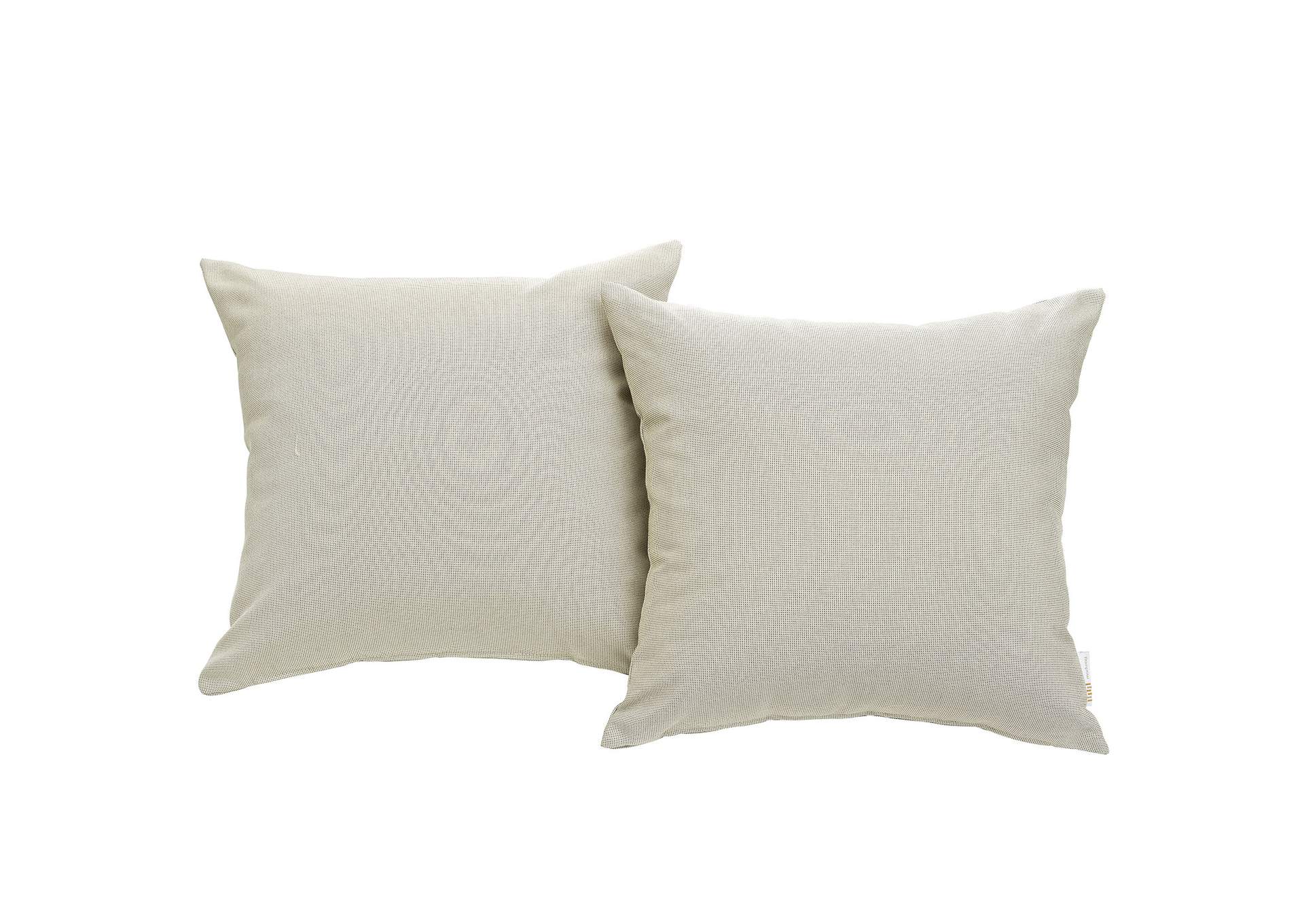 Beige Convene Two Piece Outdoor Patio Pillow Set,Modway
