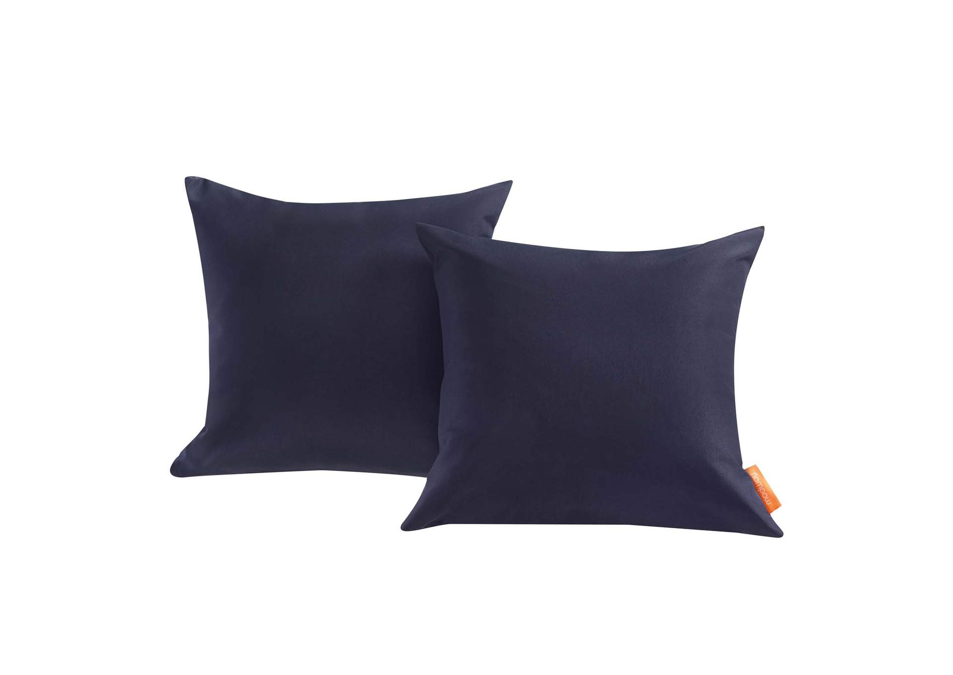 Navy Convene Two Piece Outdoor Patio Pillow Set,Modway