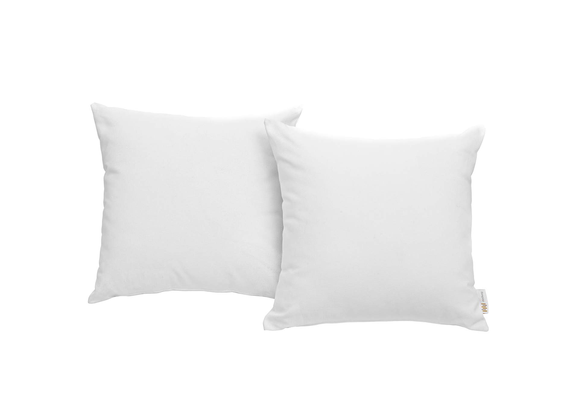 White Convene Two Piece Outdoor Patio Pillow Set,Modway