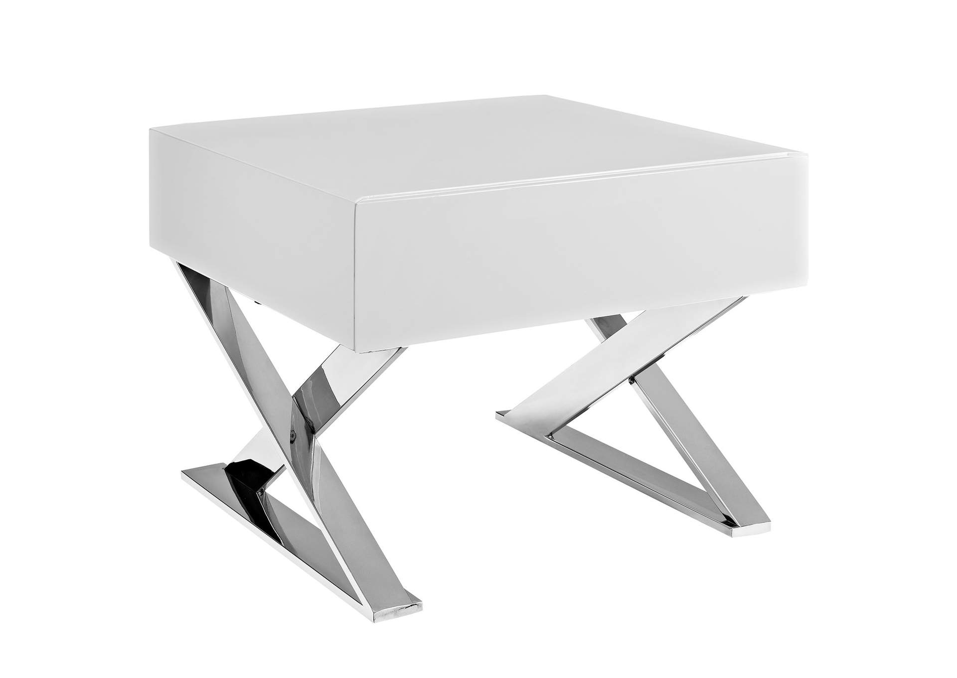 White Sector Nightstand,Modway
