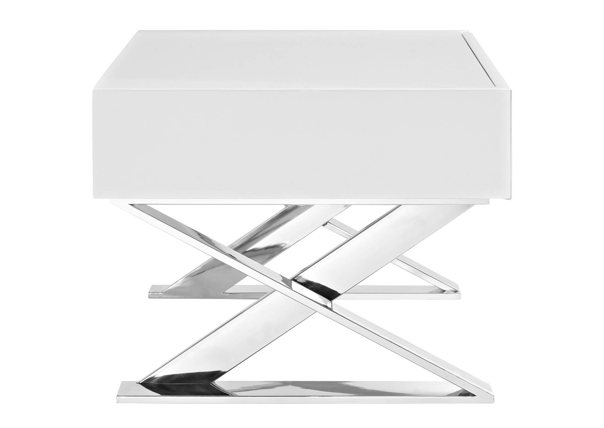 White Sector Nightstand,Modway