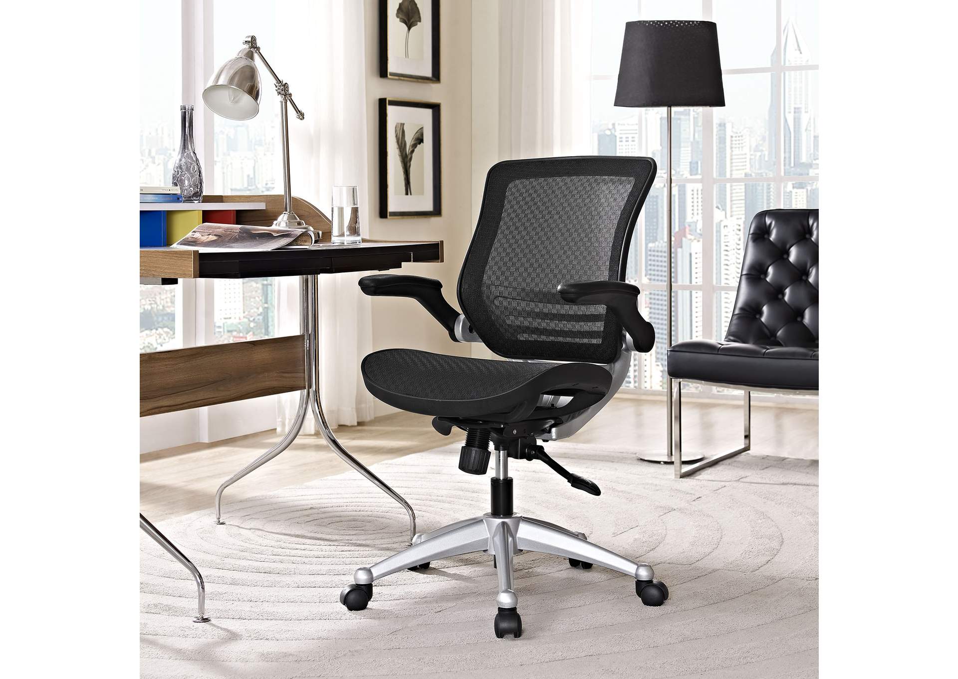 Black Edge All Mesh Office Chair,Modway