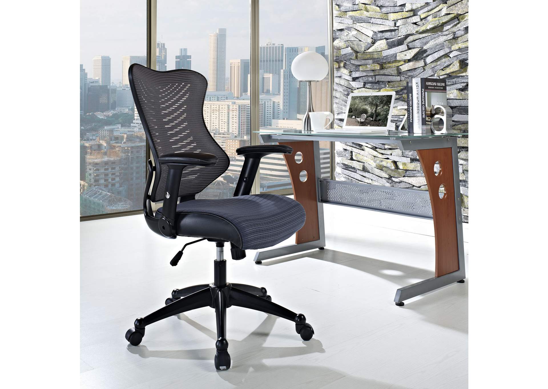 Gray Clutch Office Chair,Modway