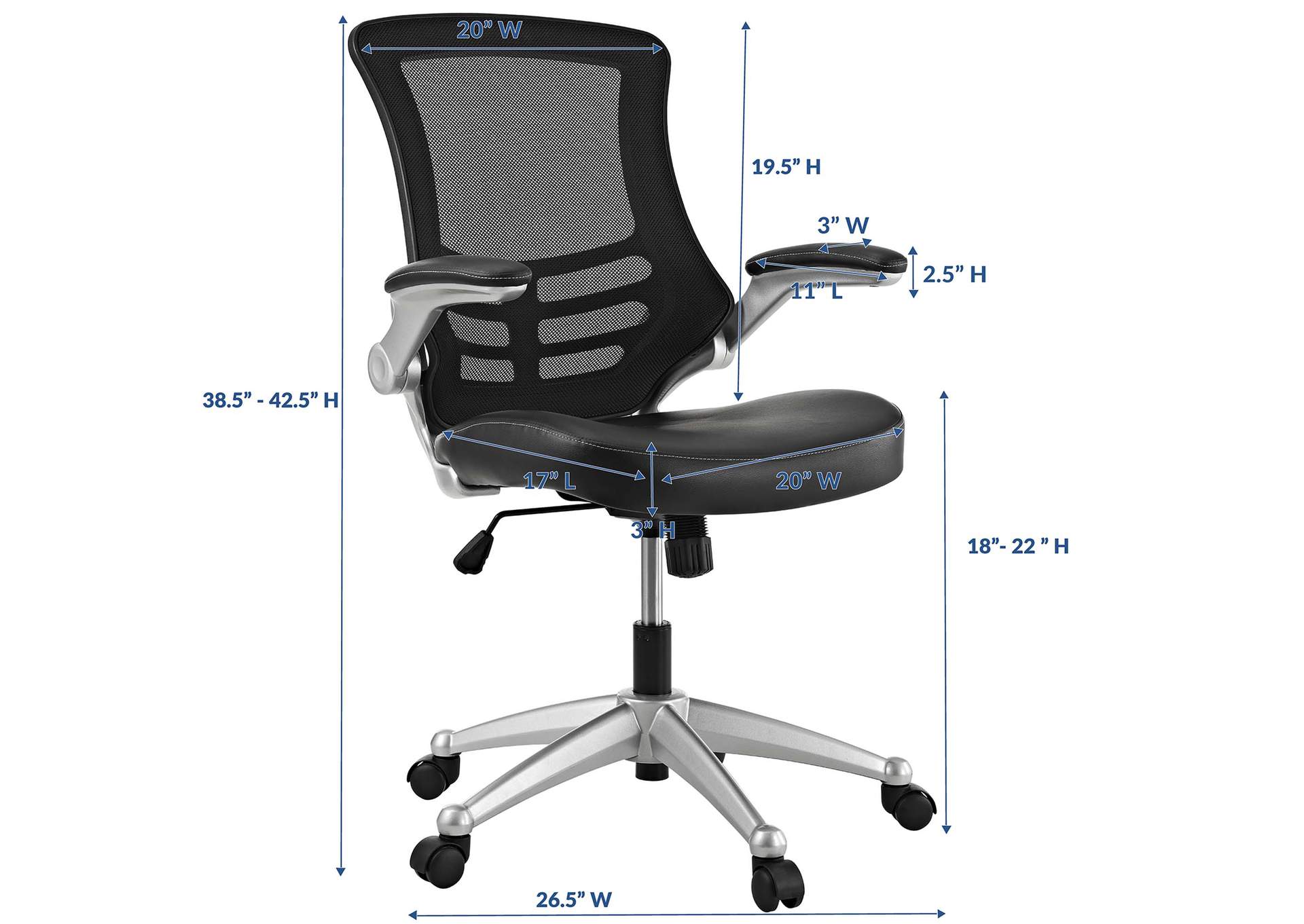 Black Attainment Office Chair,Modway