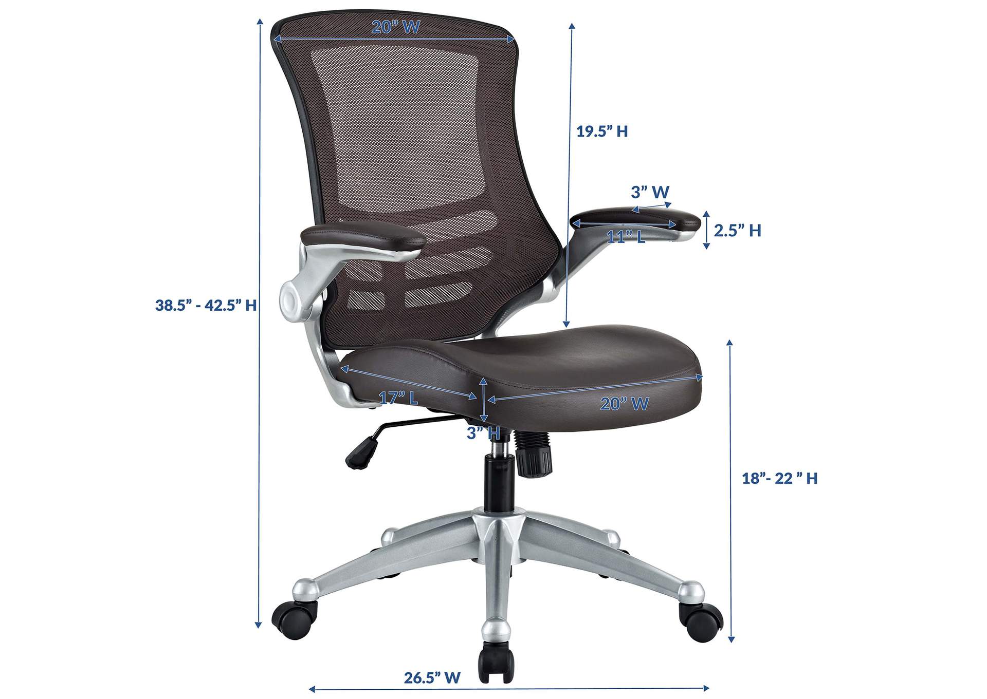 Brown Attainment Office Chair,Modway