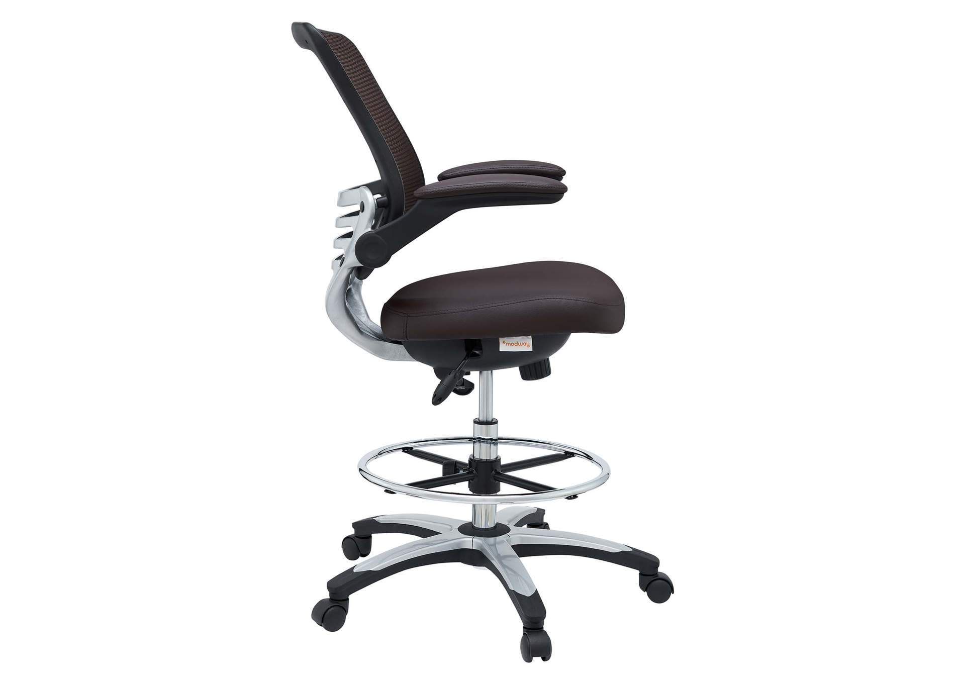 Brown Edge Drafting Chair,Modway