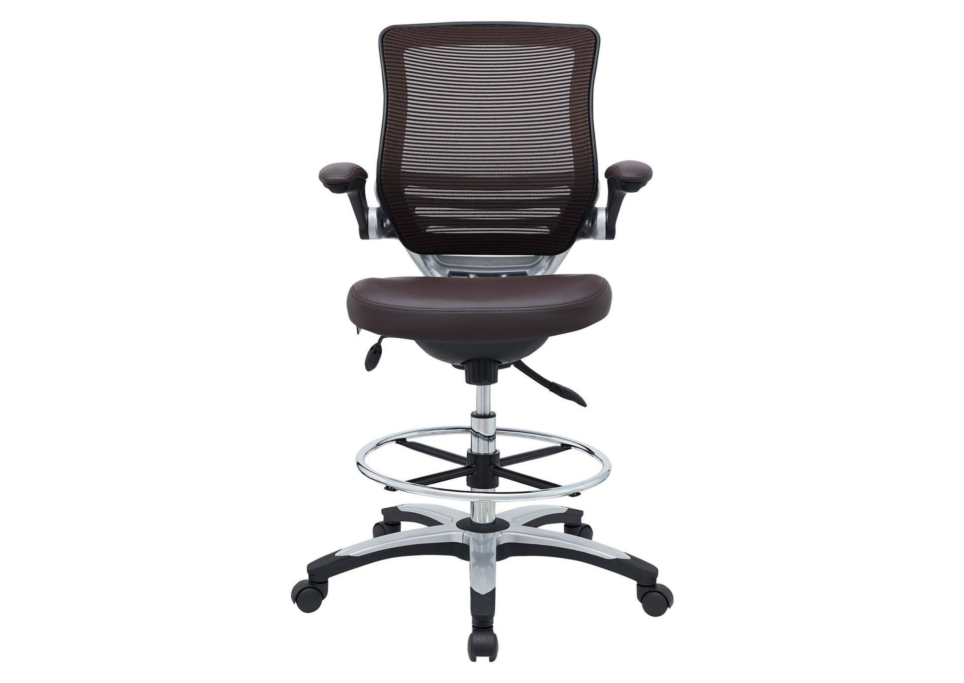 Brown Edge Drafting Chair,Modway