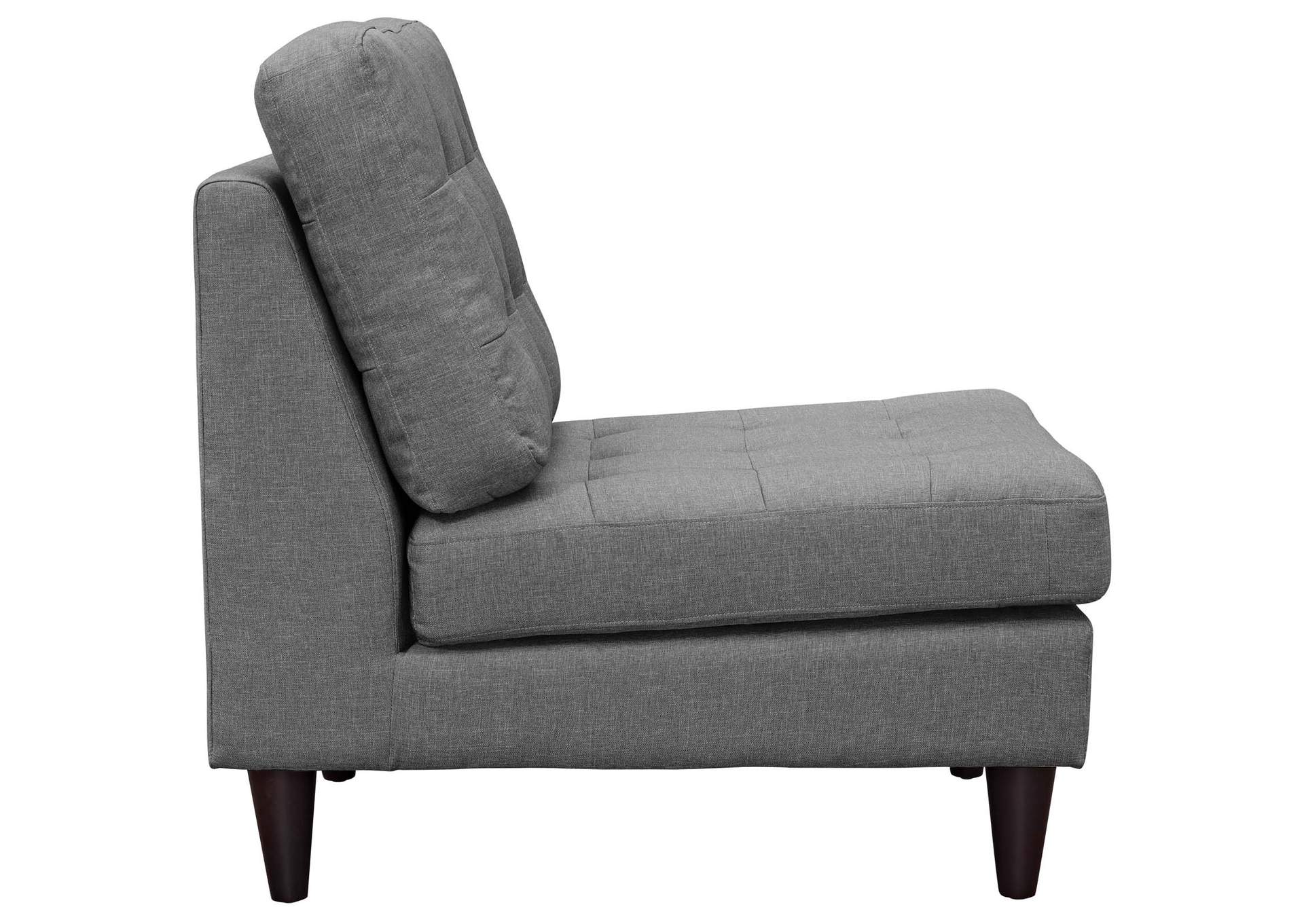 Gray Empress Upholstered Fabric Lounge Chair,Modway