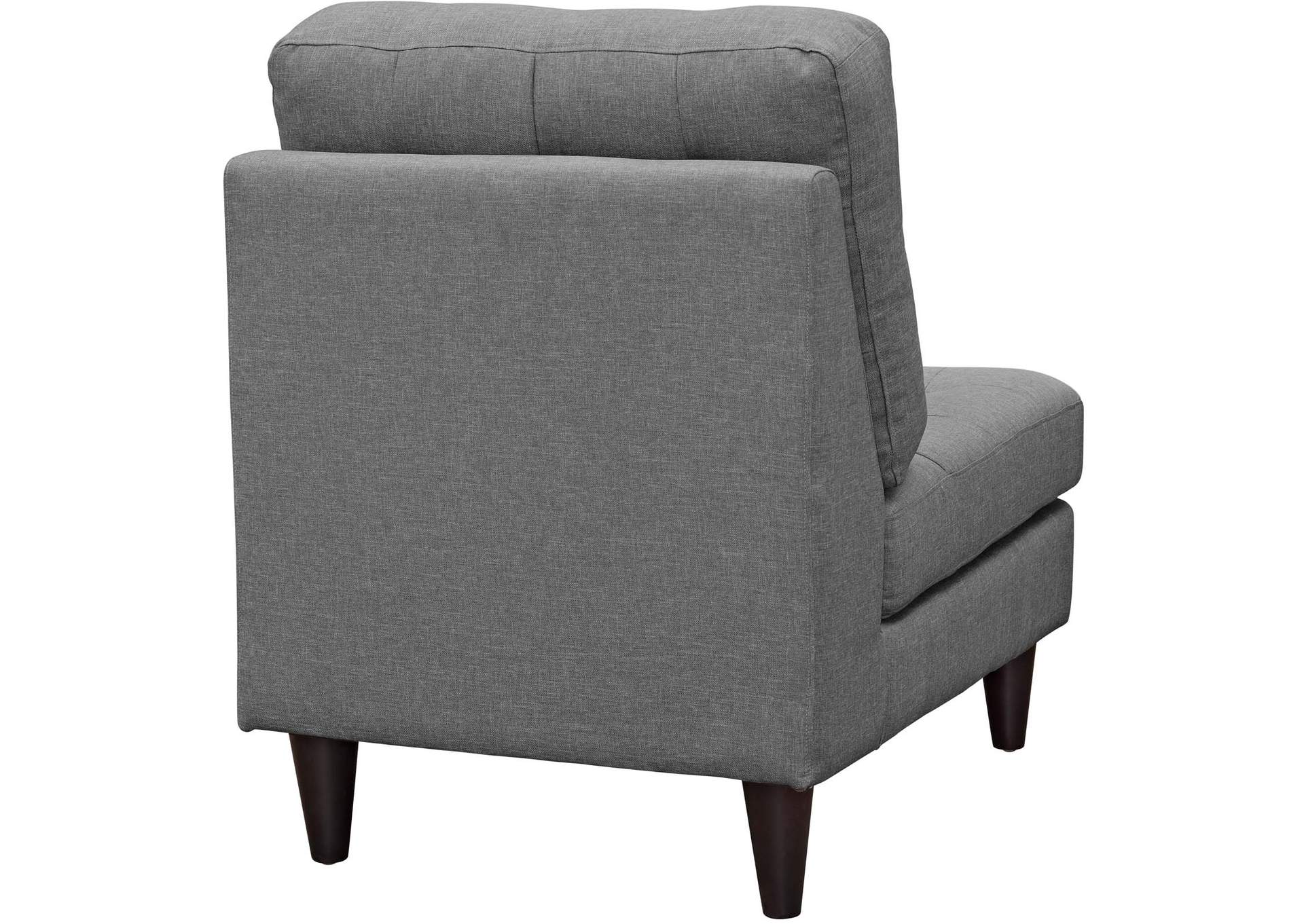 Gray Empress Upholstered Fabric Lounge Chair,Modway