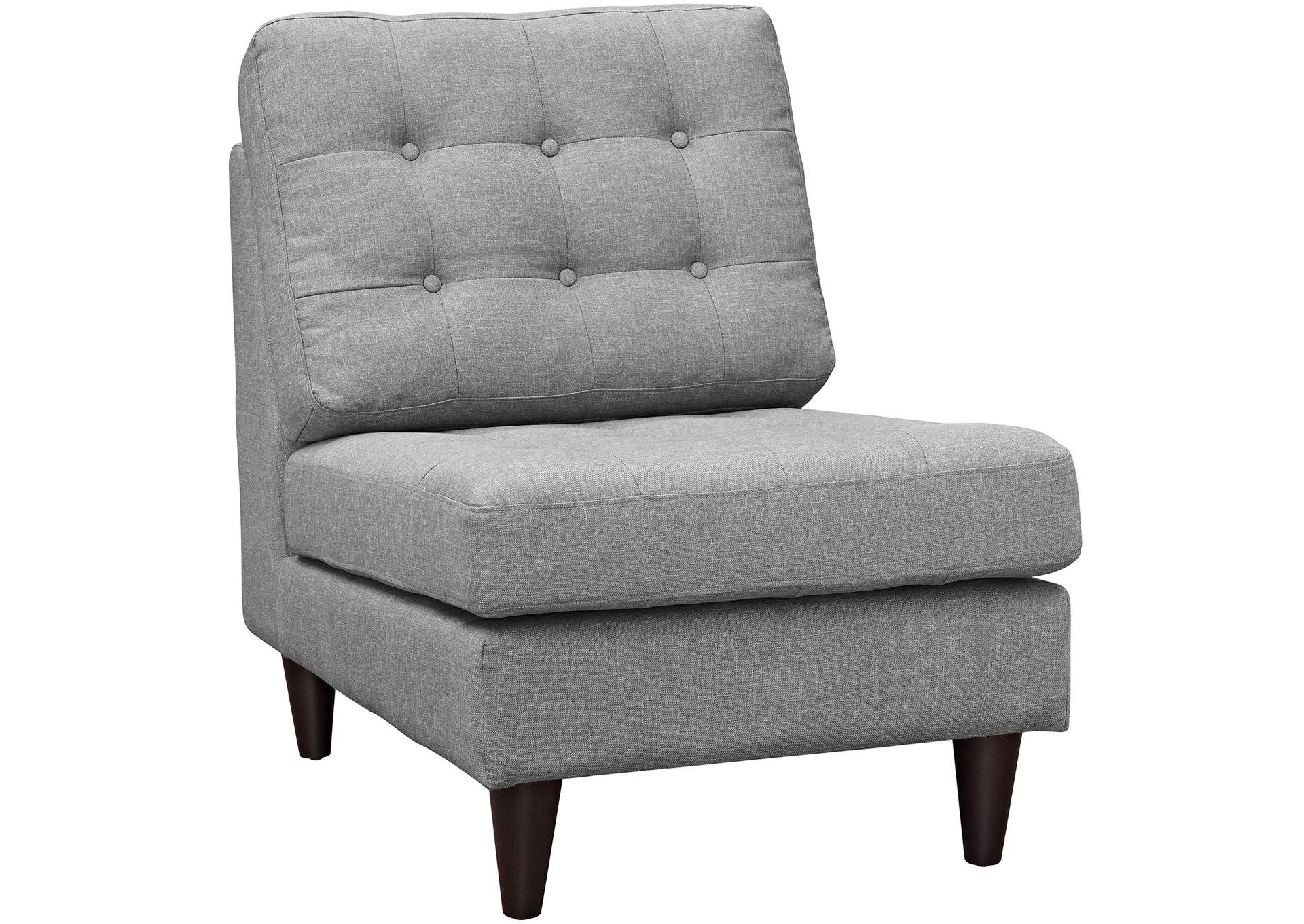 Light Gray Empress Upholstered Fabric Lounge Chair,Modway