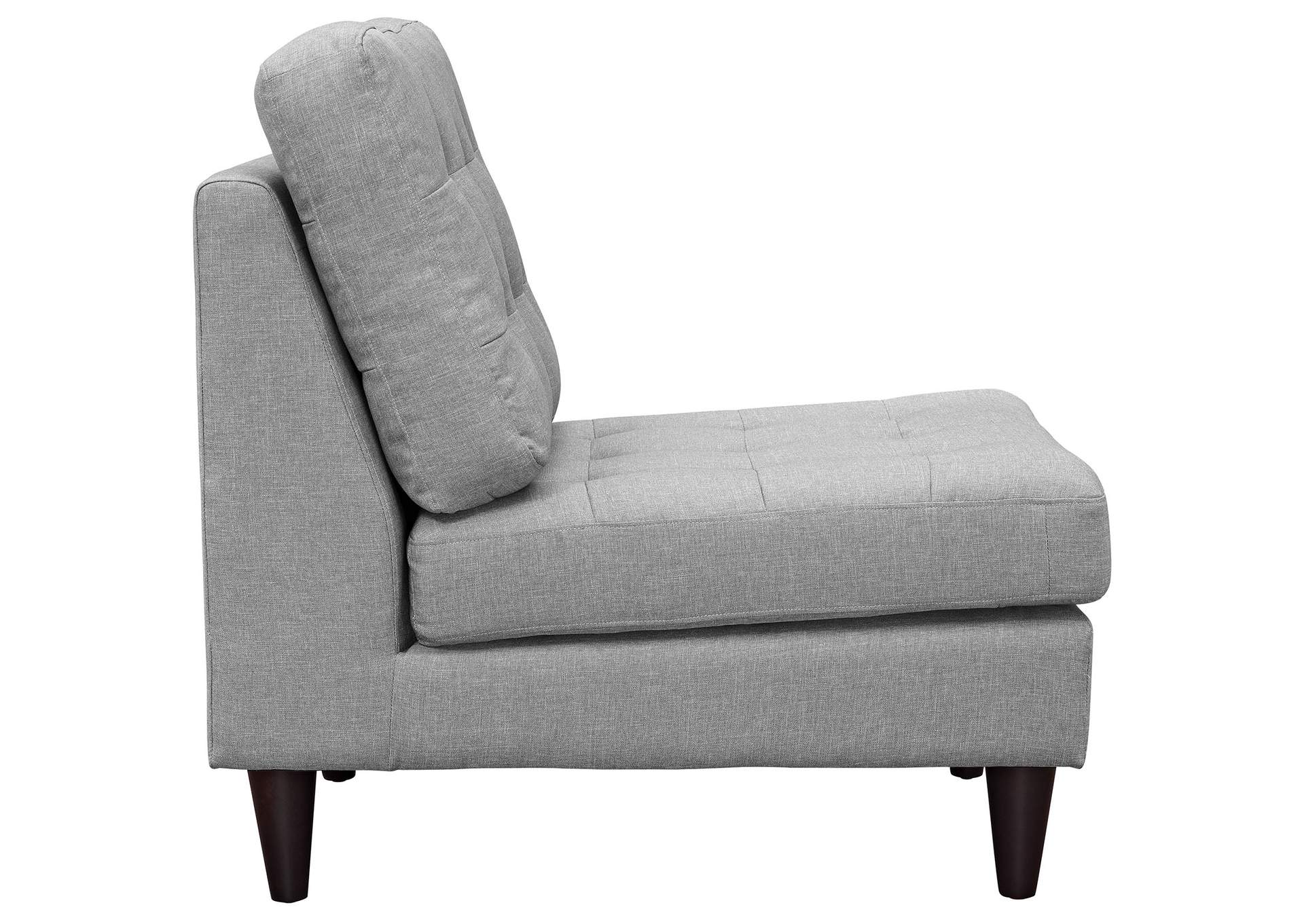 Light Gray Empress Upholstered Fabric Lounge Chair,Modway