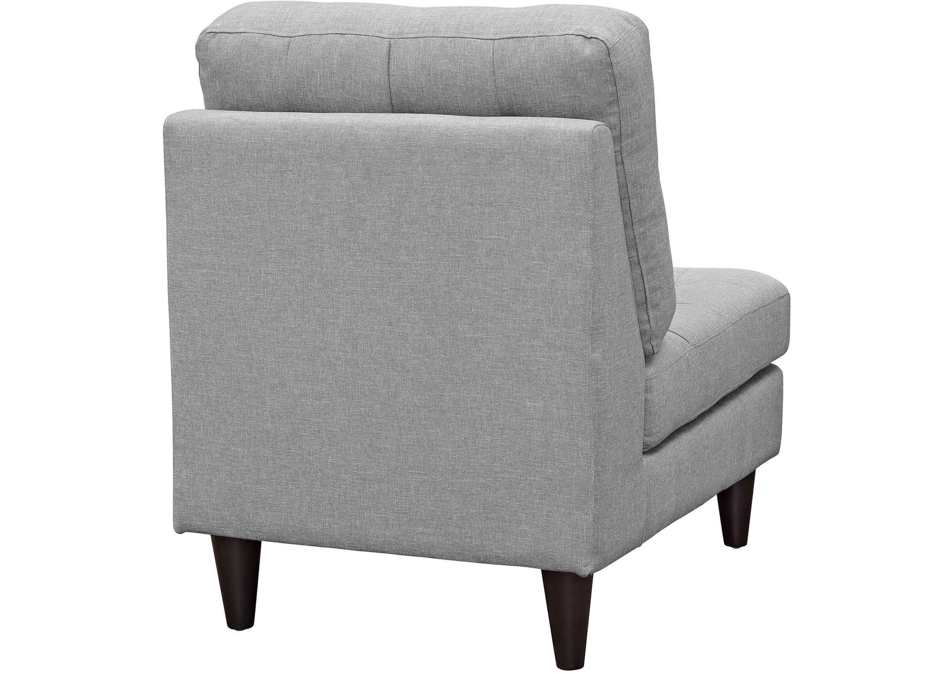 Light Gray Empress Upholstered Fabric Lounge Chair,Modway