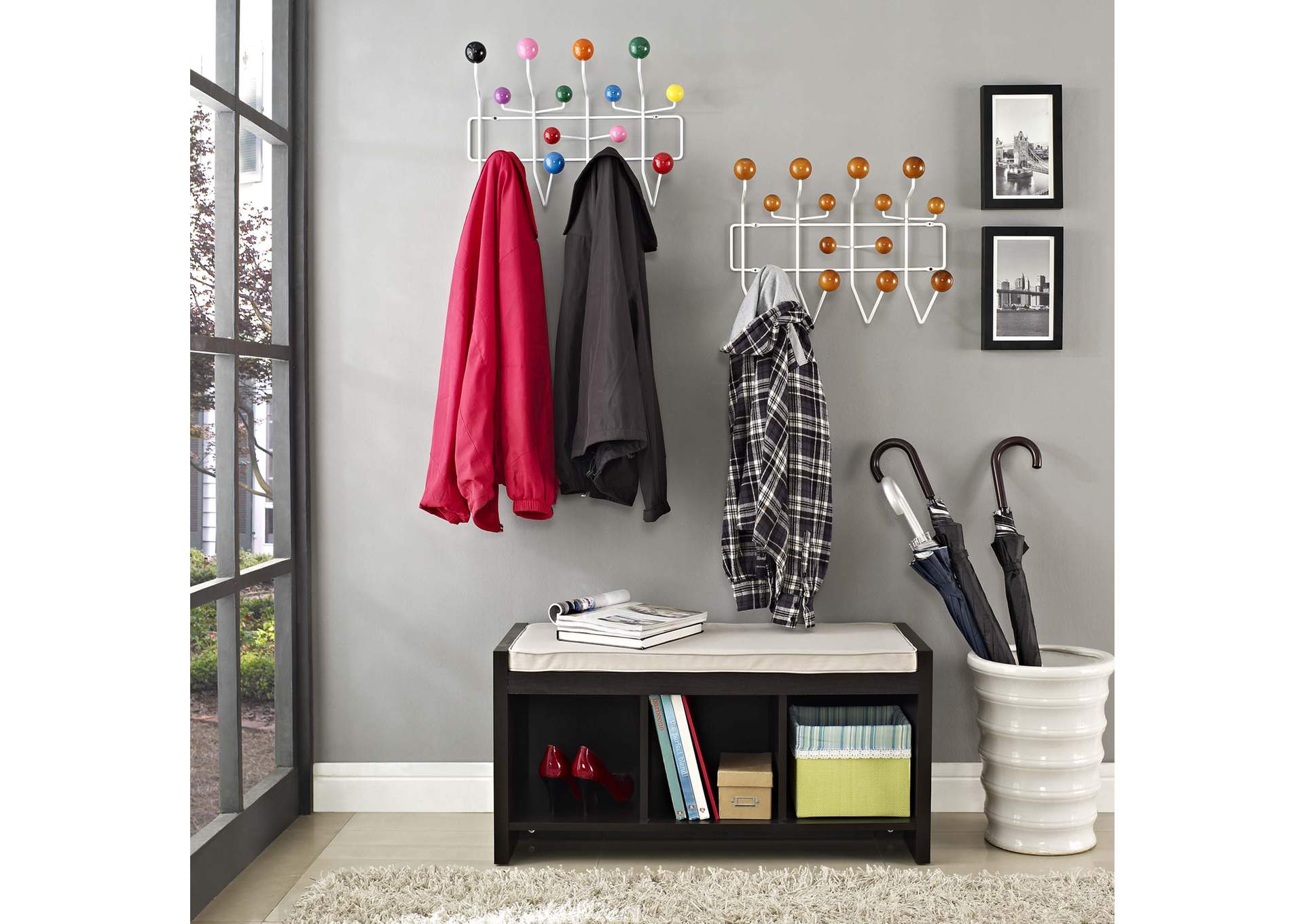 Multicolored Gumball Coat Rack,Modway