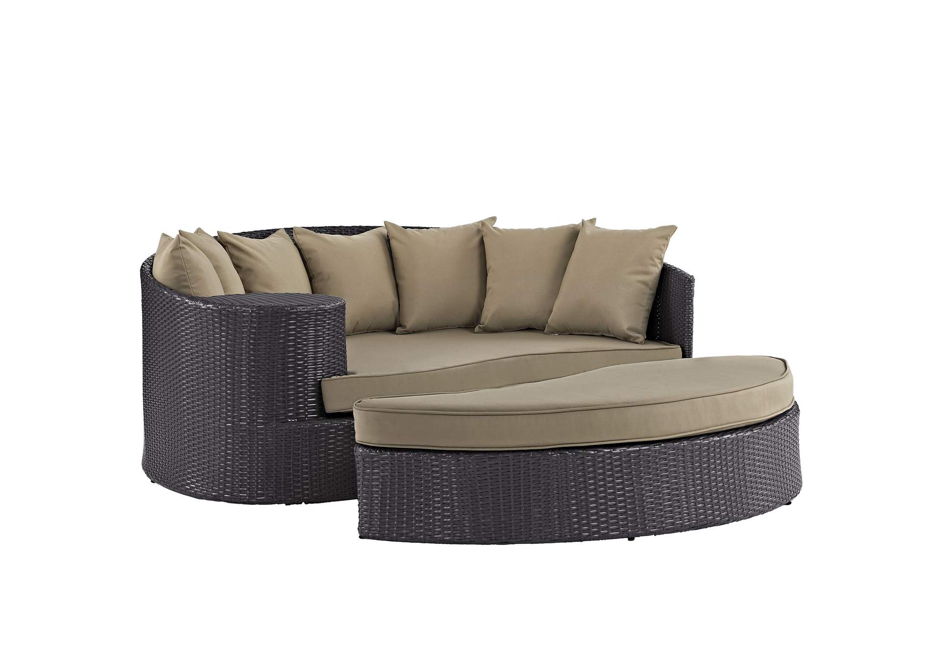 Espresso Mocha Convene Outdoor Patio Daybed,Modway