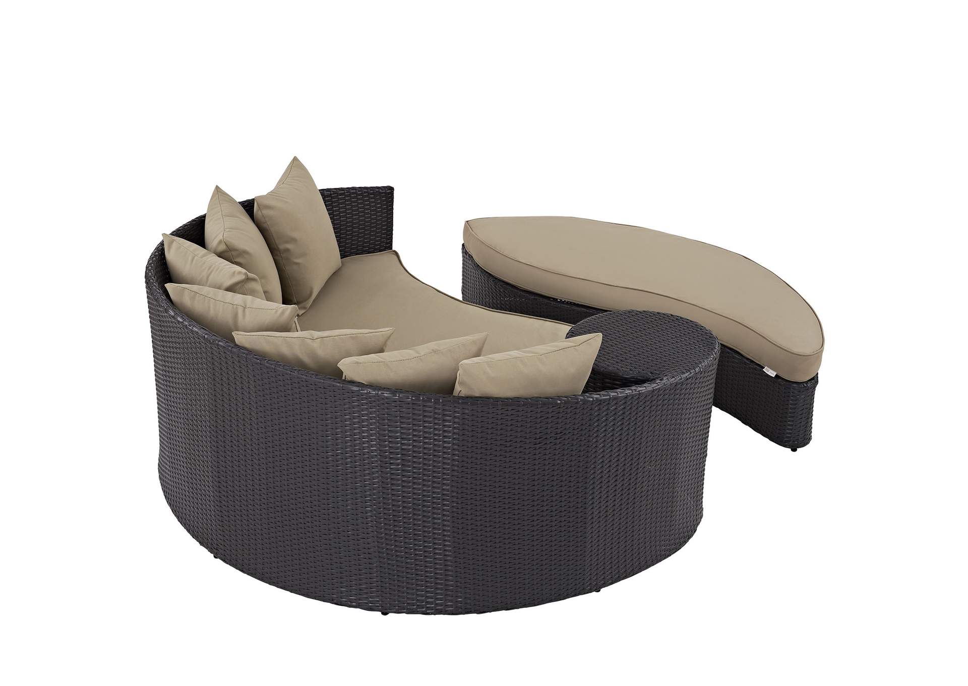 Espresso Mocha Convene Outdoor Patio Daybed,Modway