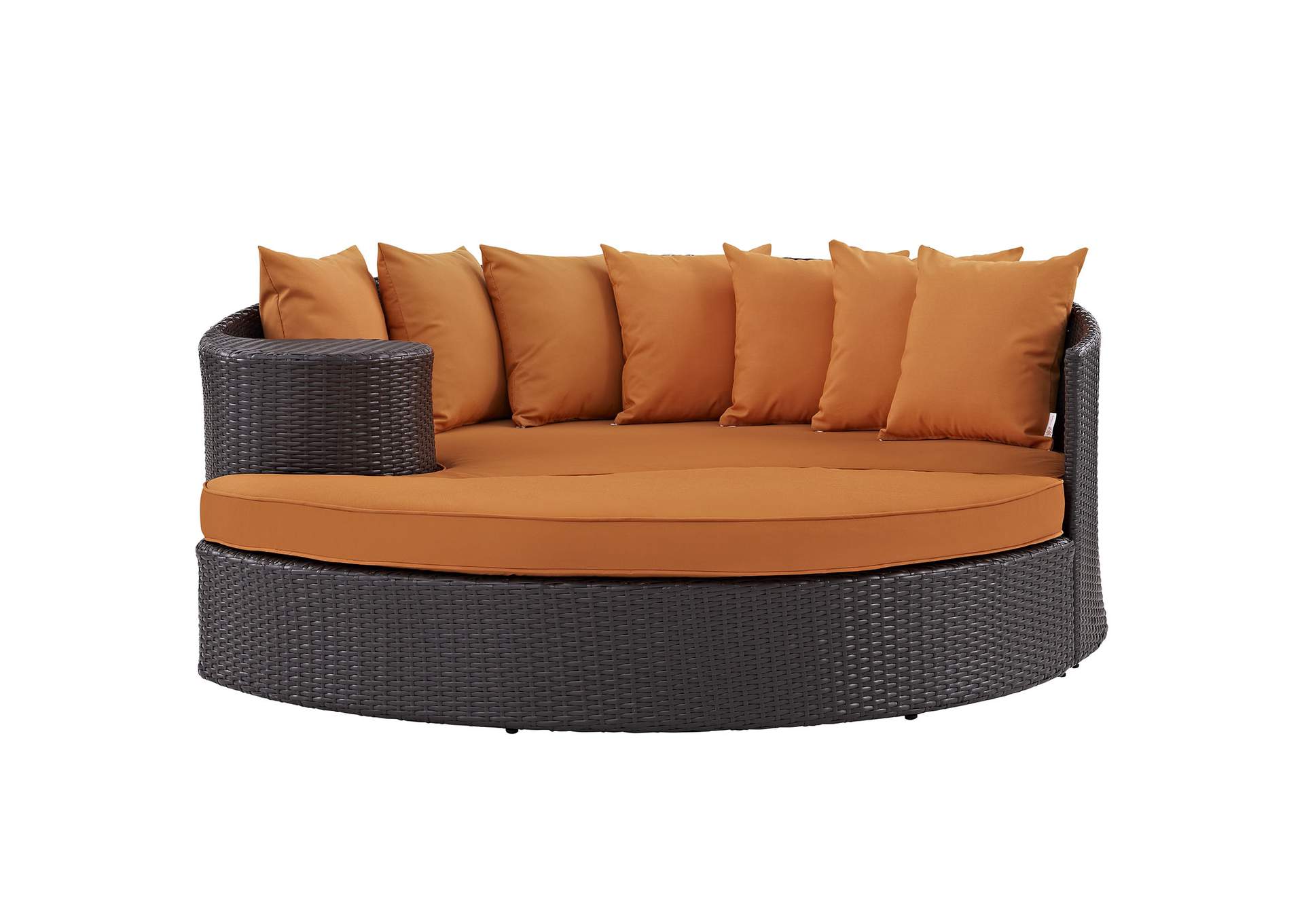 Espresso Orange Convene Outdoor Patio Daybed,Modway