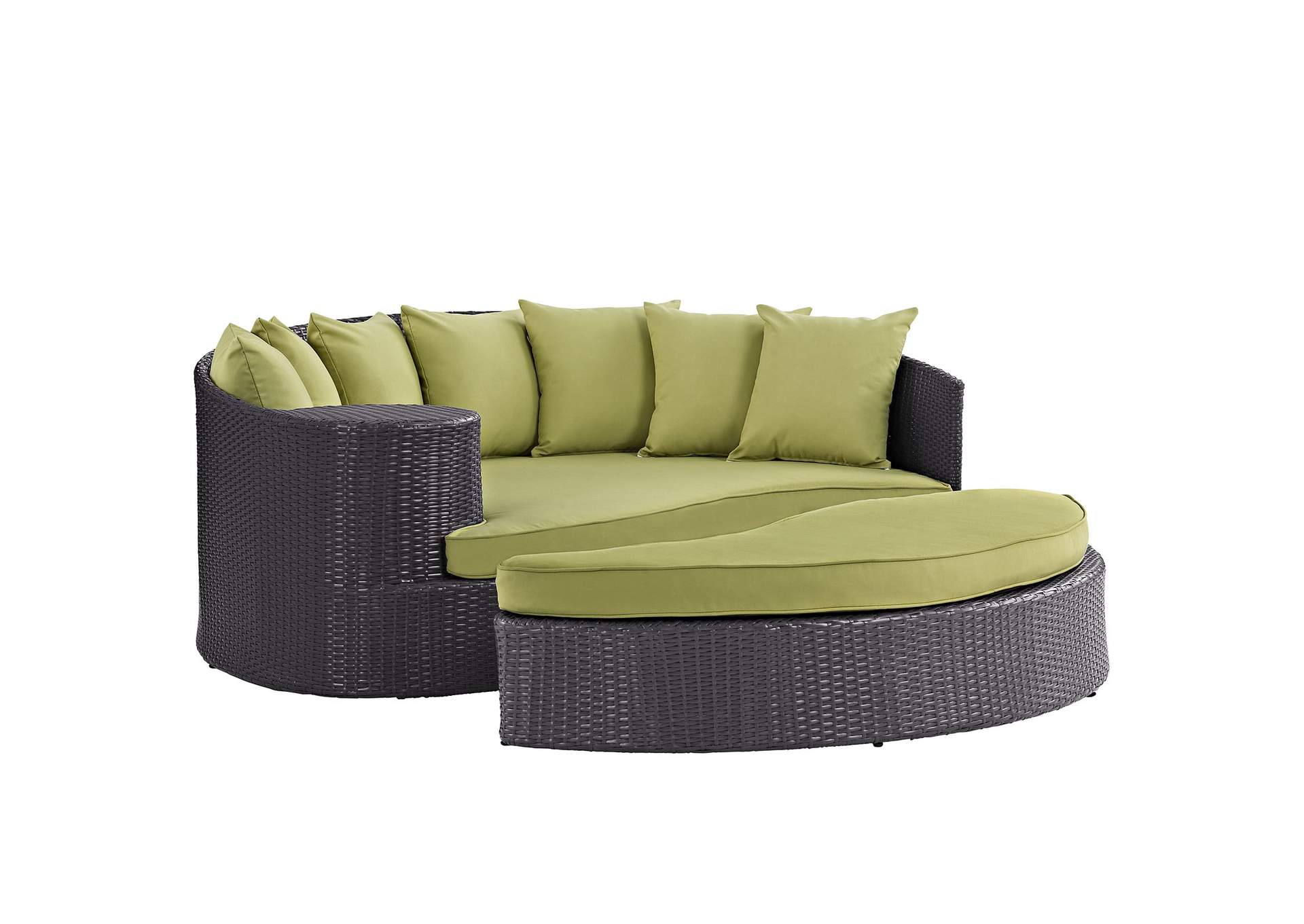 Espresso Peridot Convene Outdoor Patio Daybed,Modway