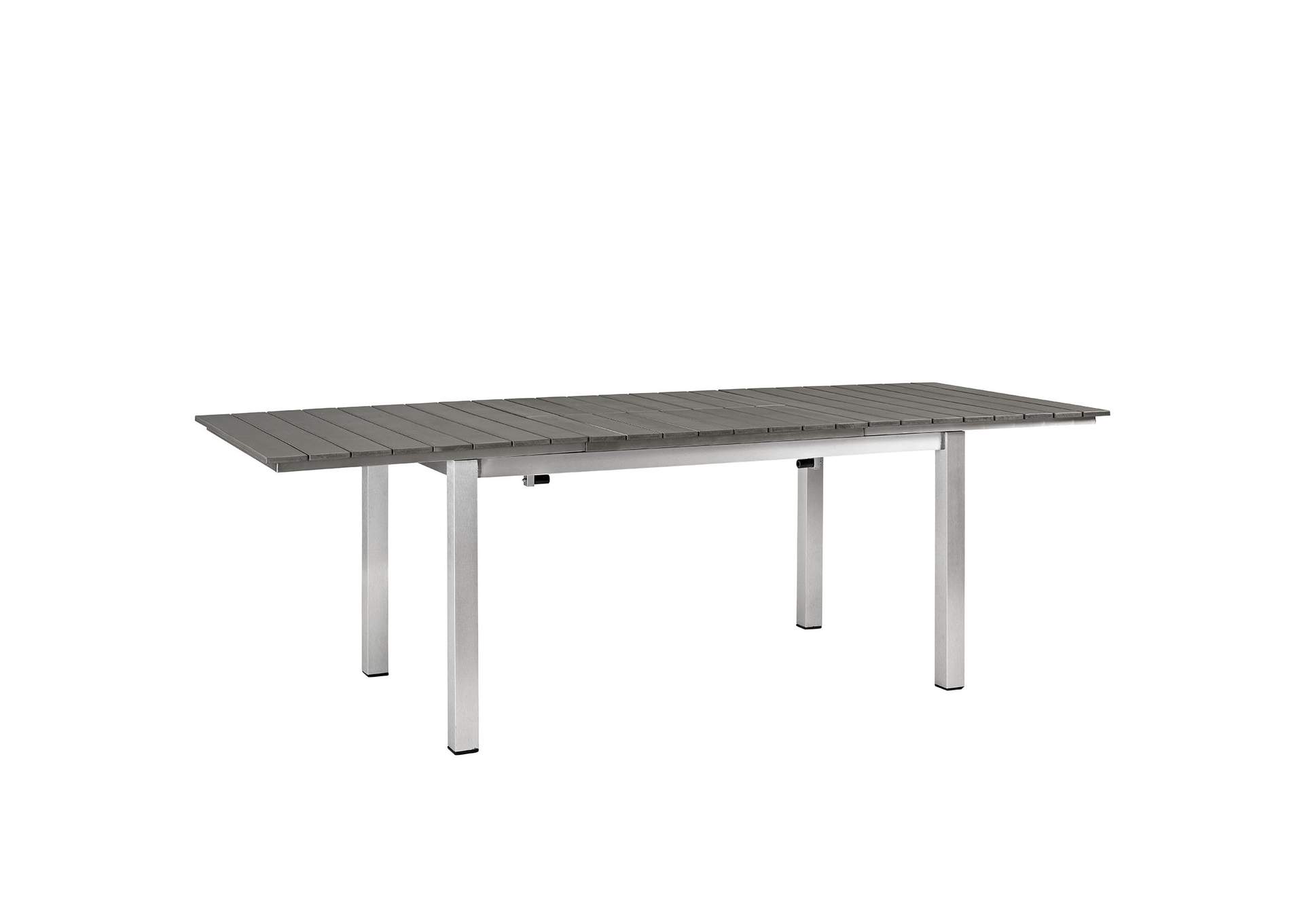 Shore Silver Gray Outdoor Patio Wood Dining Table,Modway