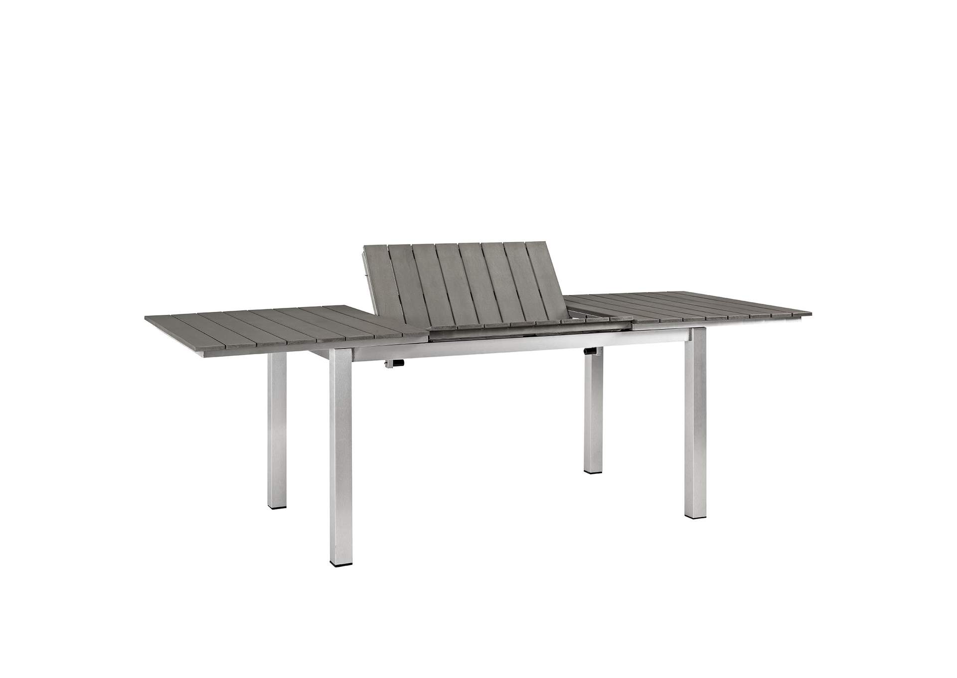 Shore Silver Gray Outdoor Patio Wood Dining Table,Modway