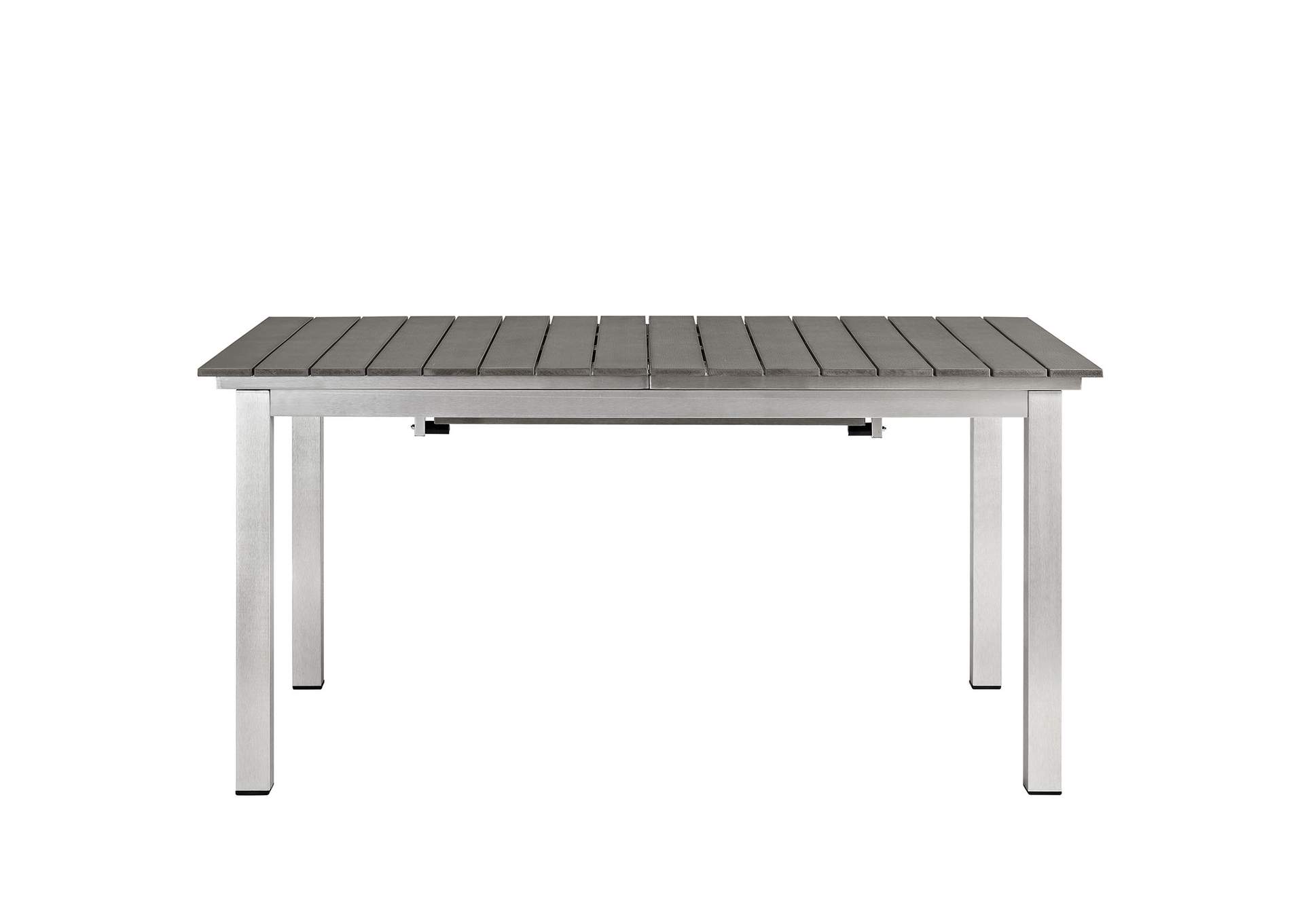 Shore Silver Gray Outdoor Patio Wood Dining Table,Modway