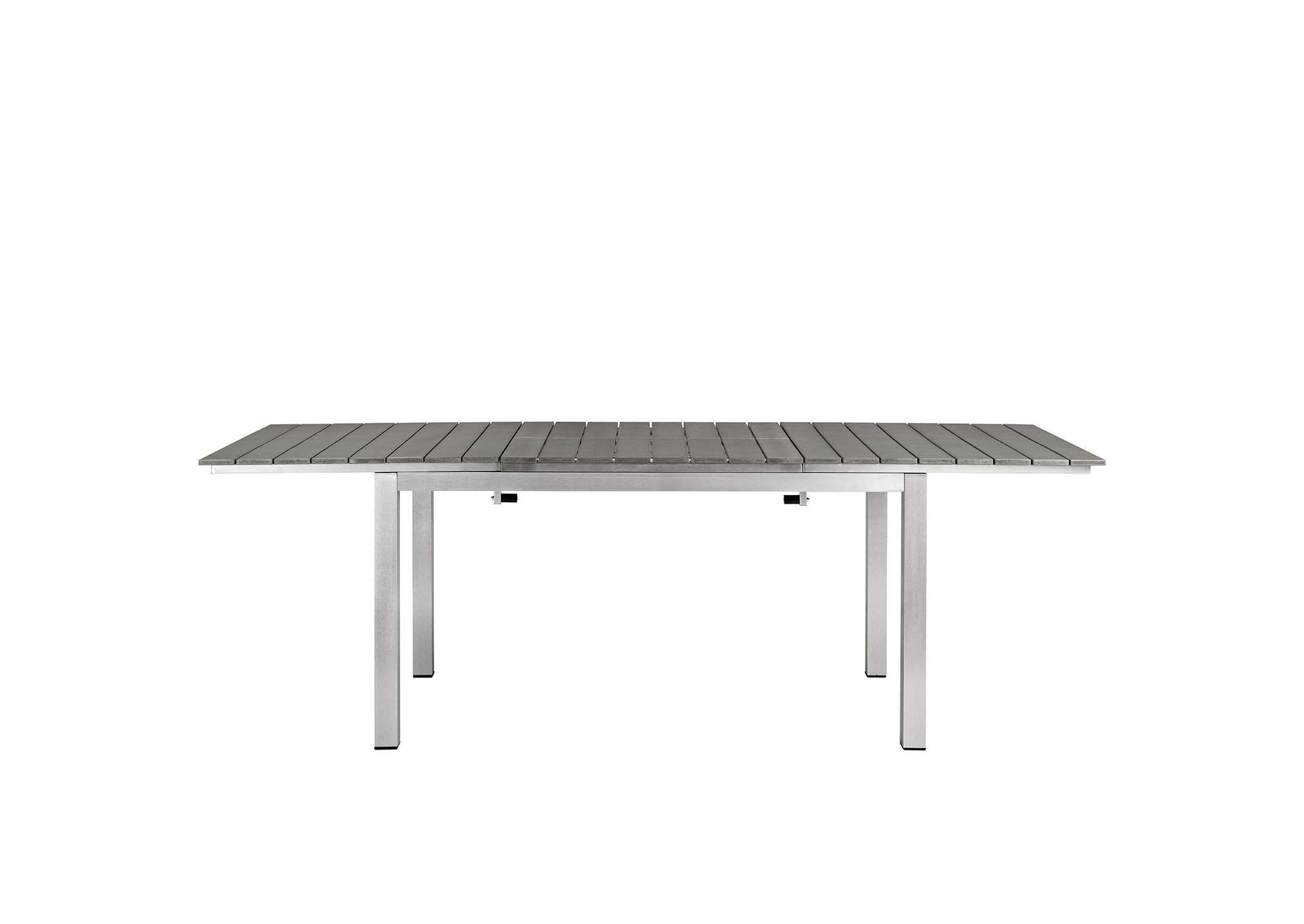 Shore Silver Gray Outdoor Patio Wood Dining Table,Modway