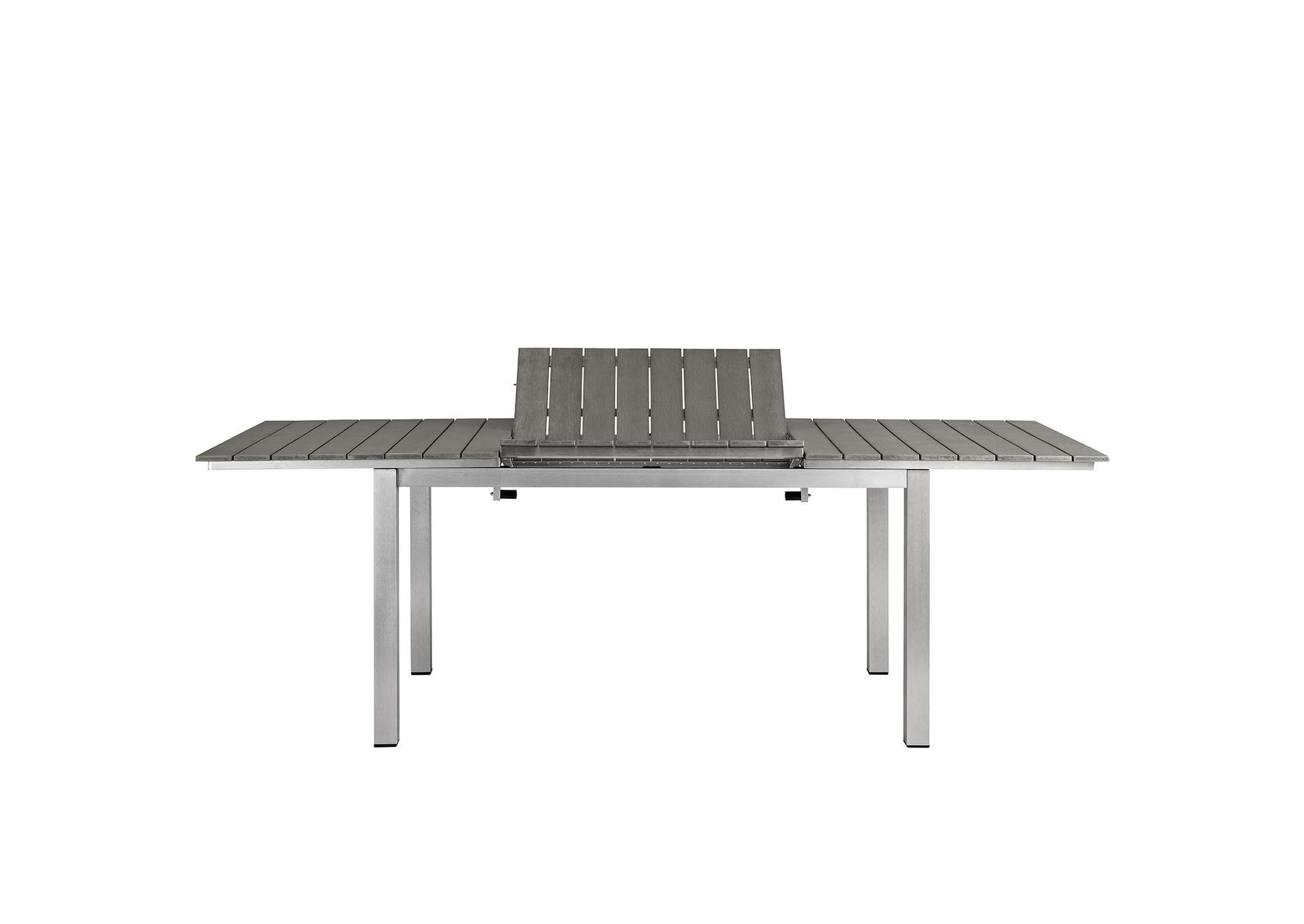 Shore Silver Gray Outdoor Patio Wood Dining Table,Modway