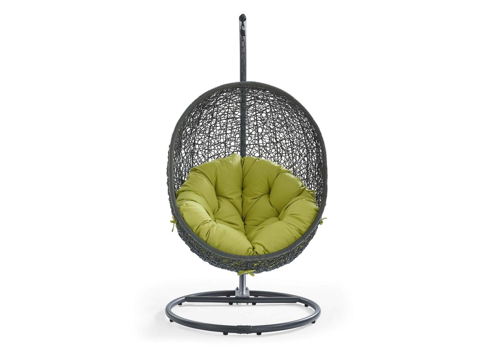 Gray Peridot Hide Outdoor Patio Swing Chair With Stand,Modway