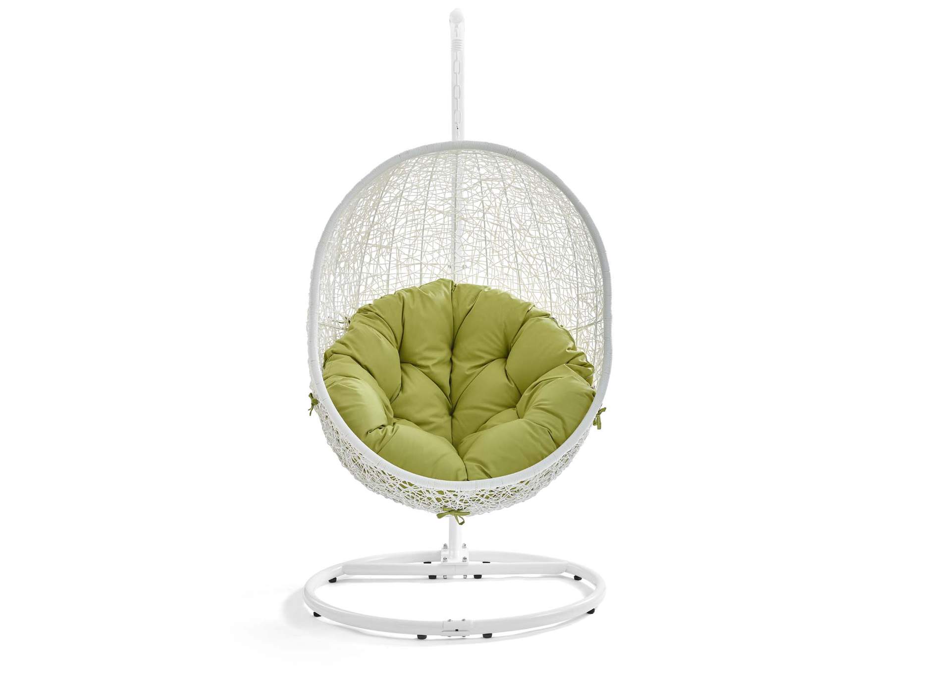 White Peridot Hide Outdoor Patio Swing Chair With Stand,Modway