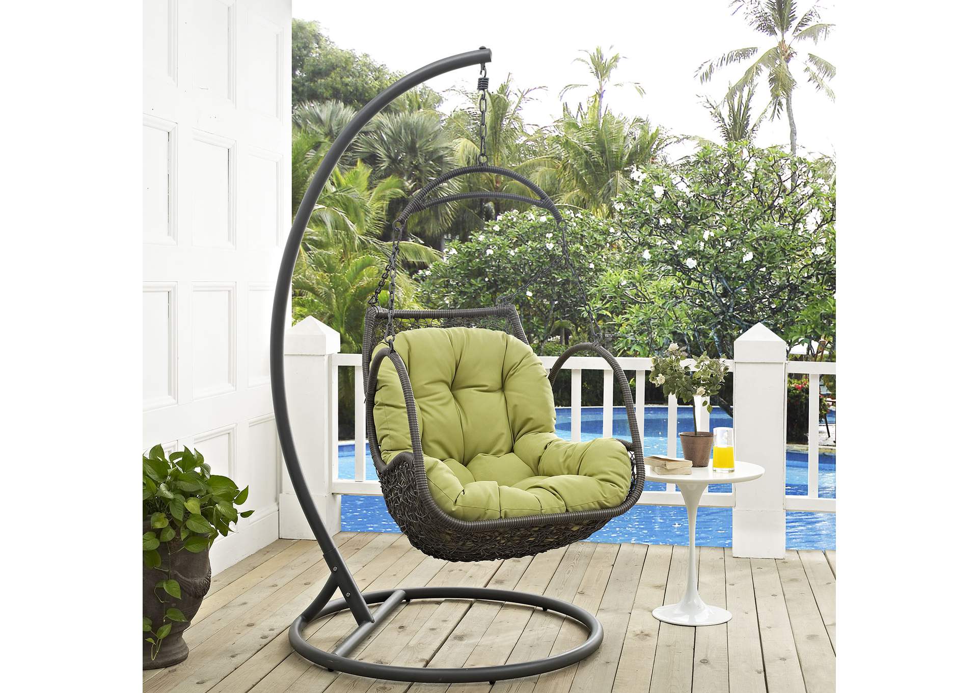 Peridot Arbor Outdoor Patio Wood Swing Chair,Modway