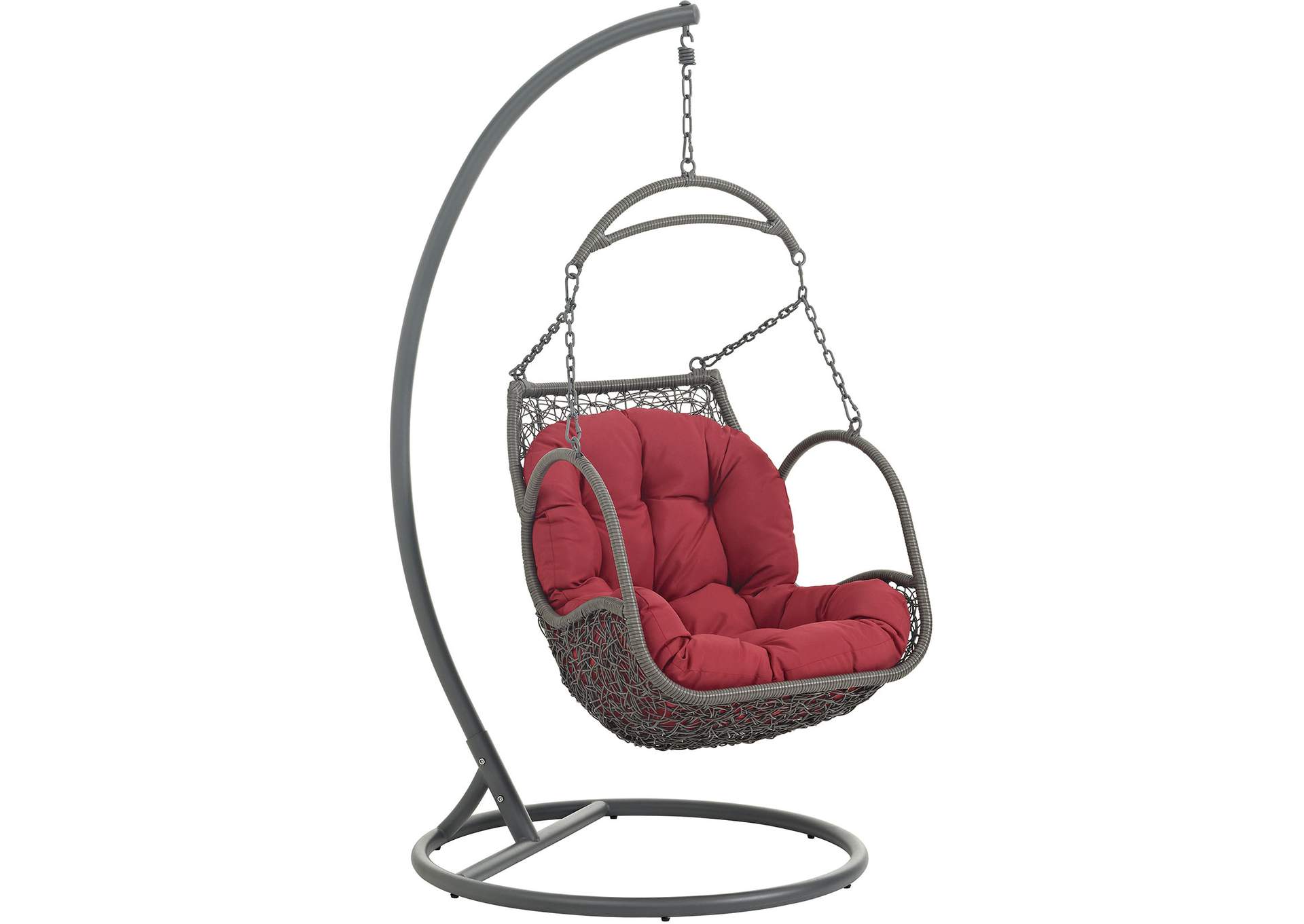 Red Arbor Outdoor Patio Wood Swing Chair,Modway