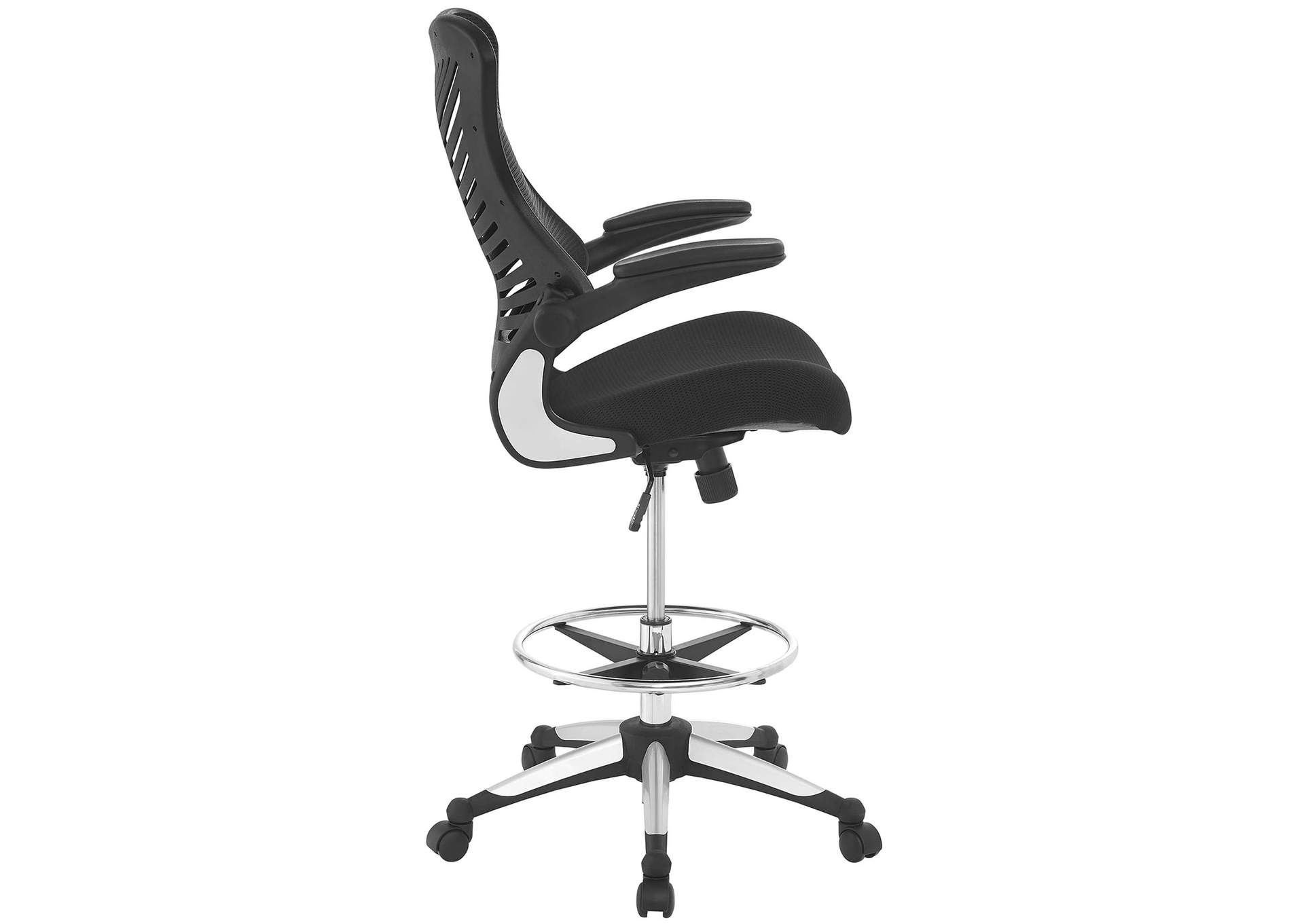 Black Charge Drafting Chair,Modway