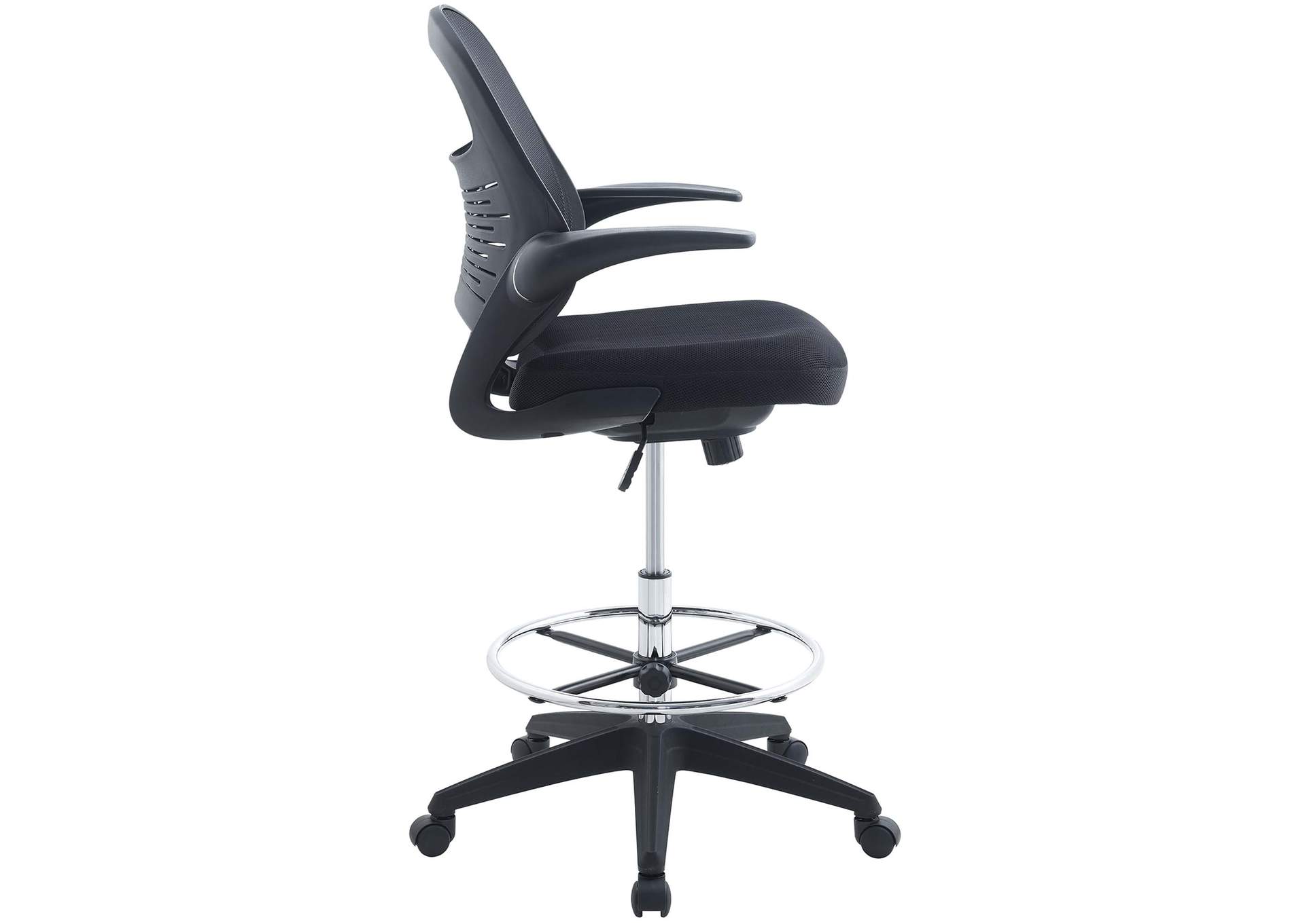 Black Stealth Drafting Chair,Modway