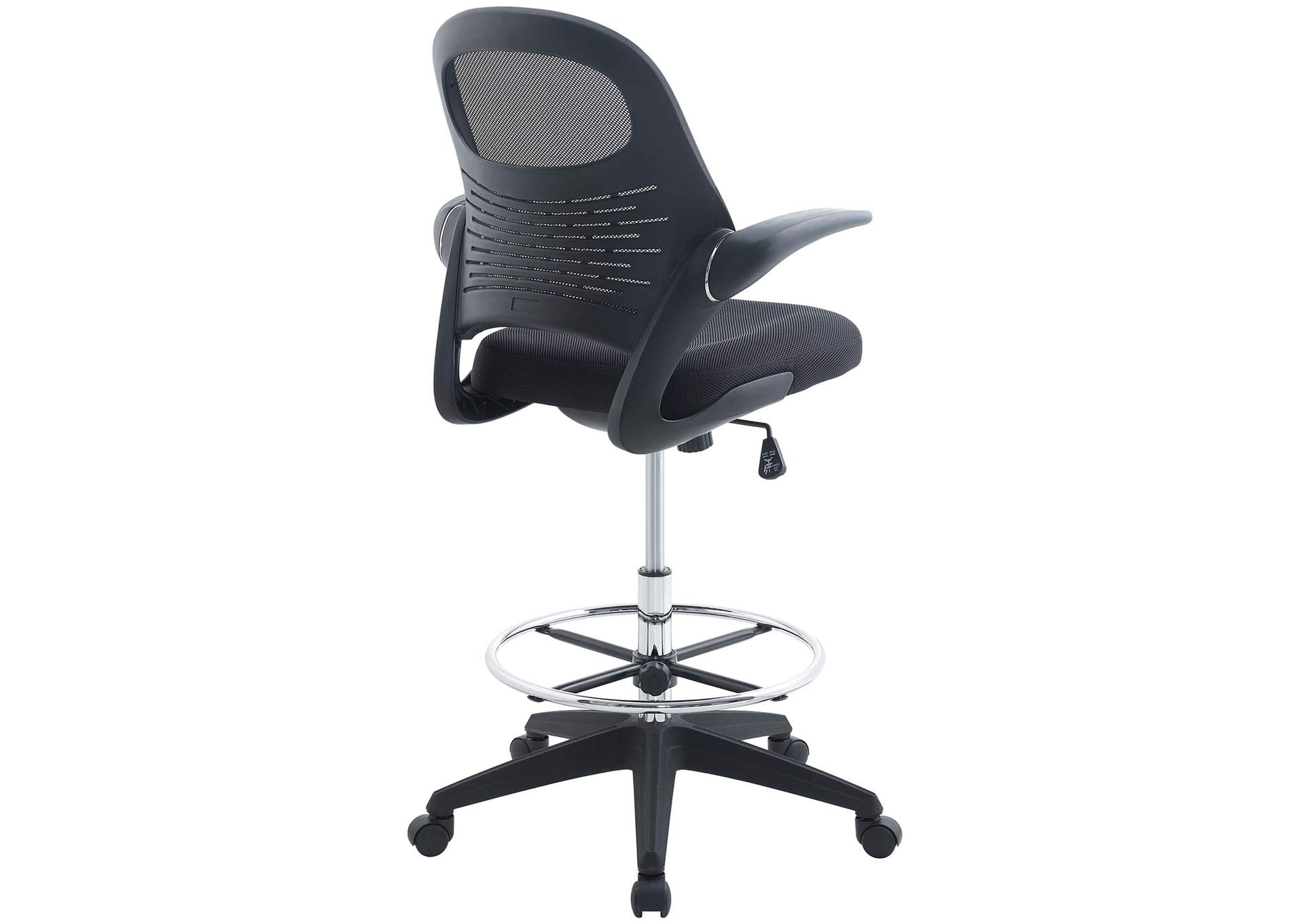 Black Stealth Drafting Chair,Modway