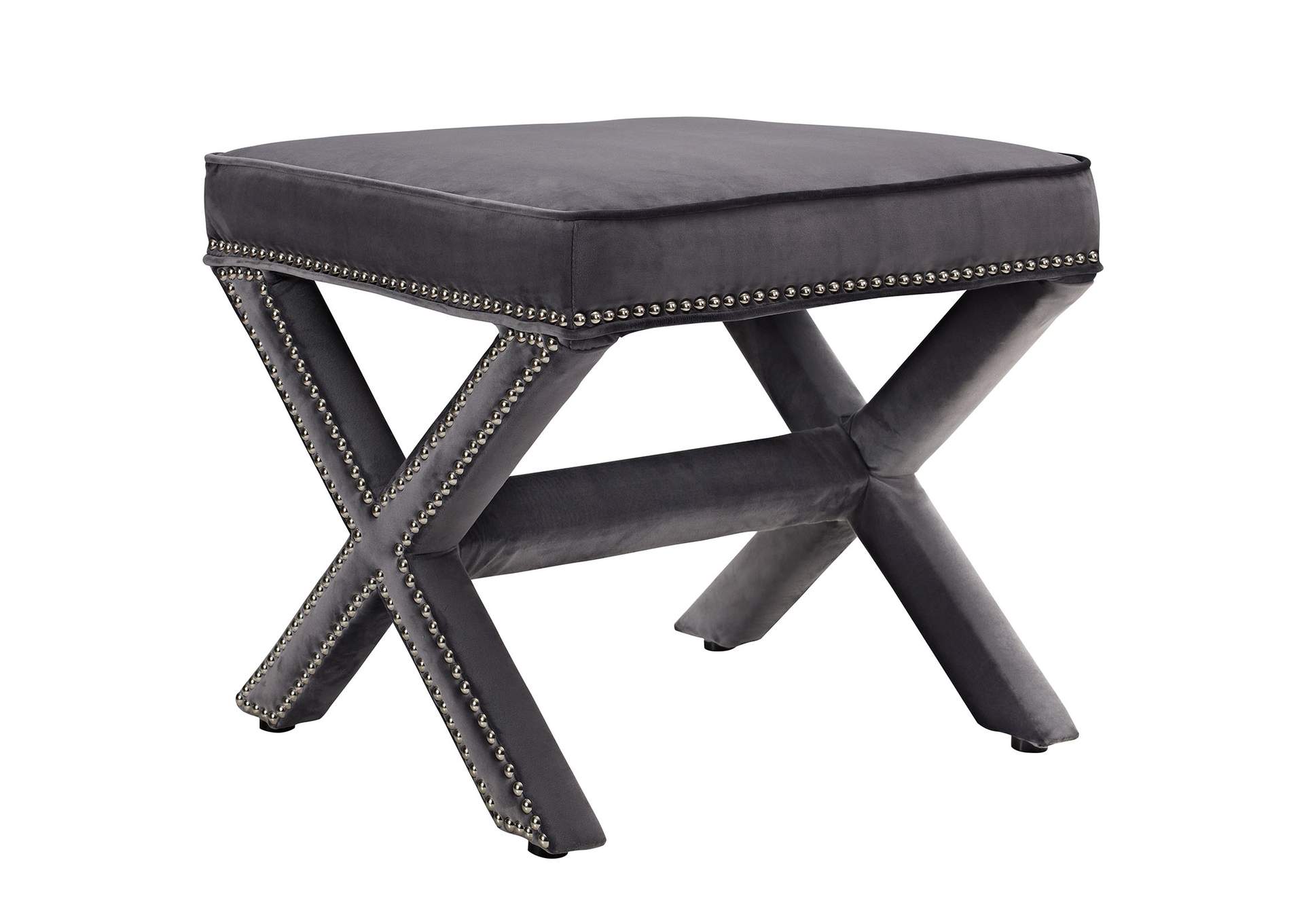 Gray Rivet Bench,Modway