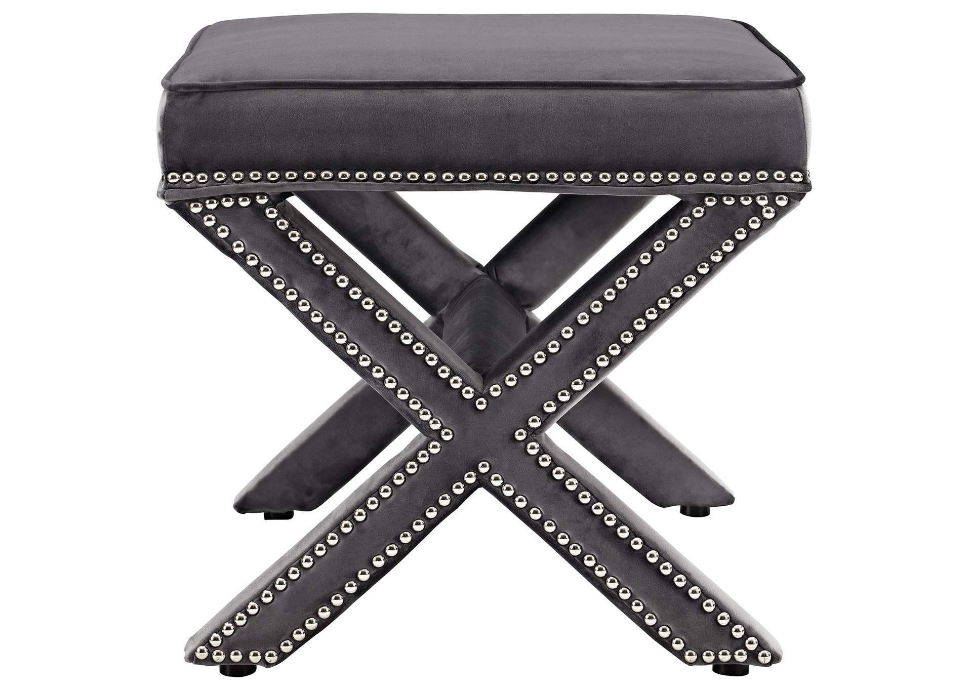 Gray Rivet Bench,Modway