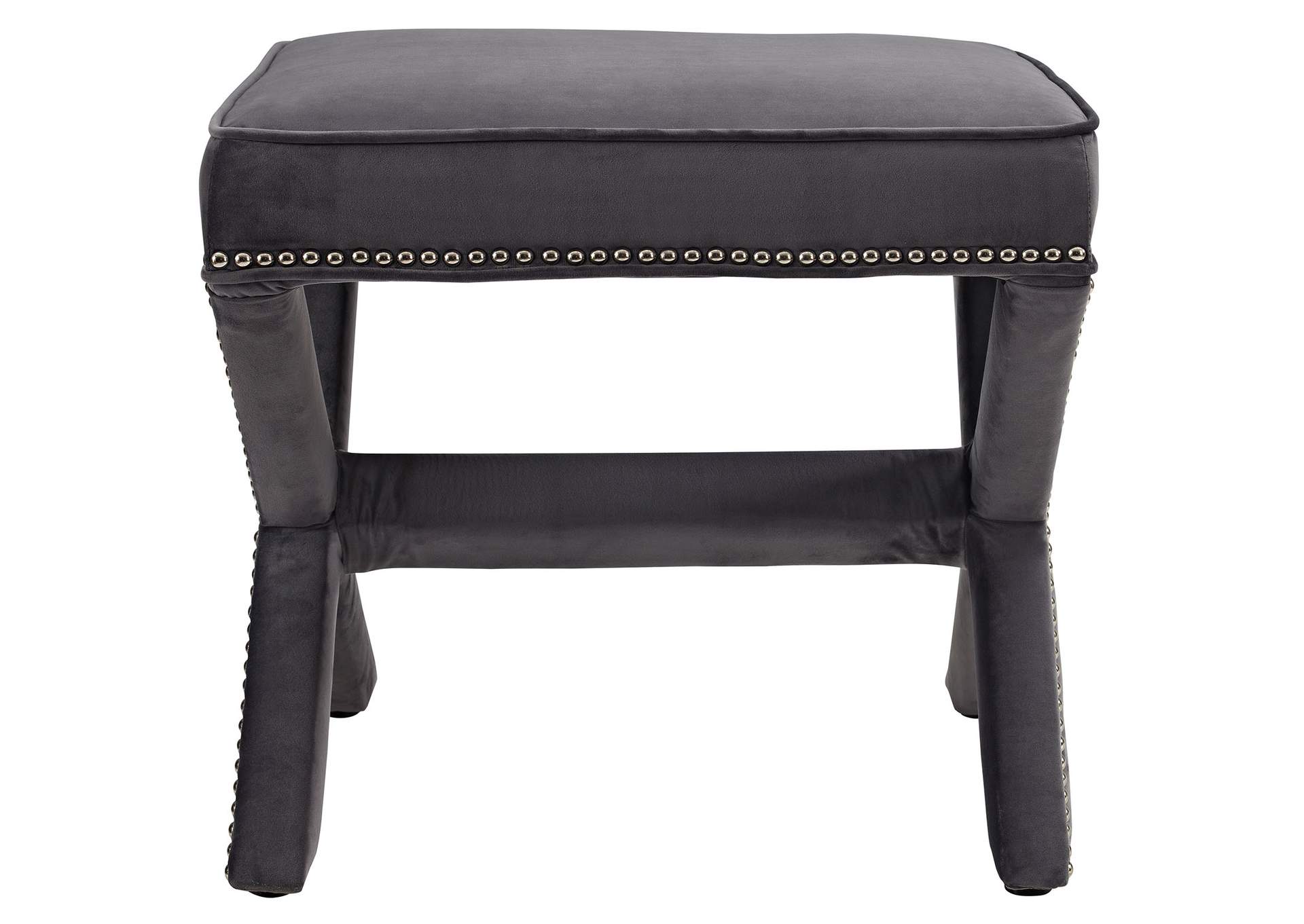 Gray Rivet Bench,Modway