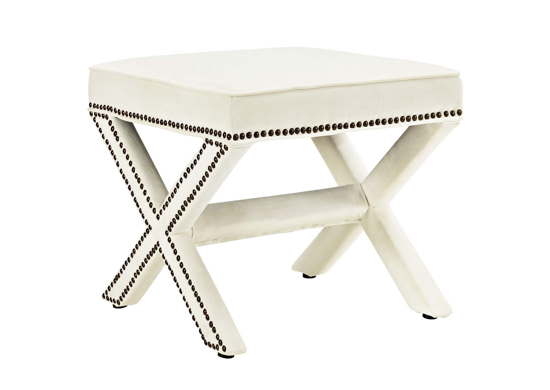 Ivory Rivet Bench,Modway