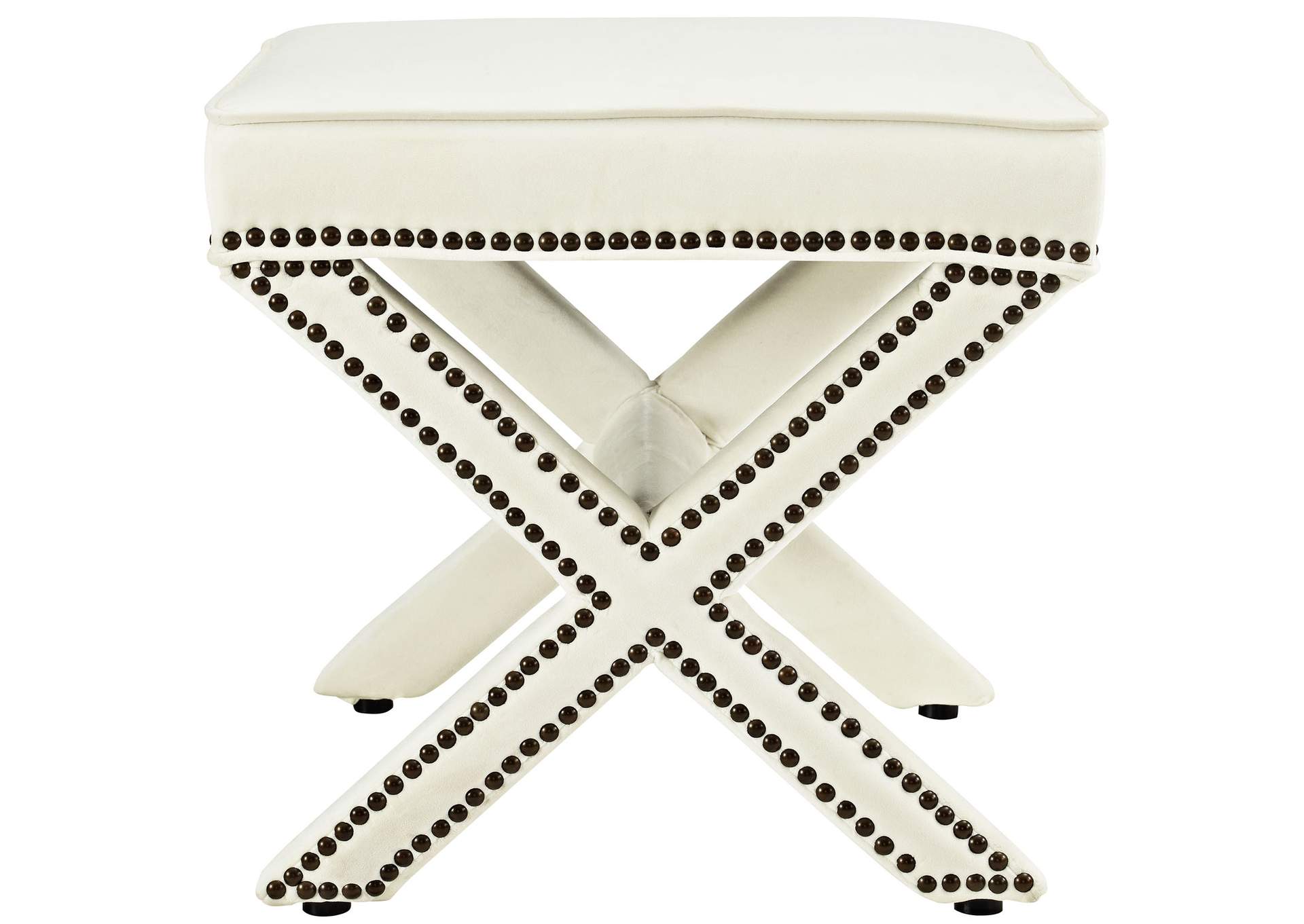 Ivory Rivet Bench,Modway