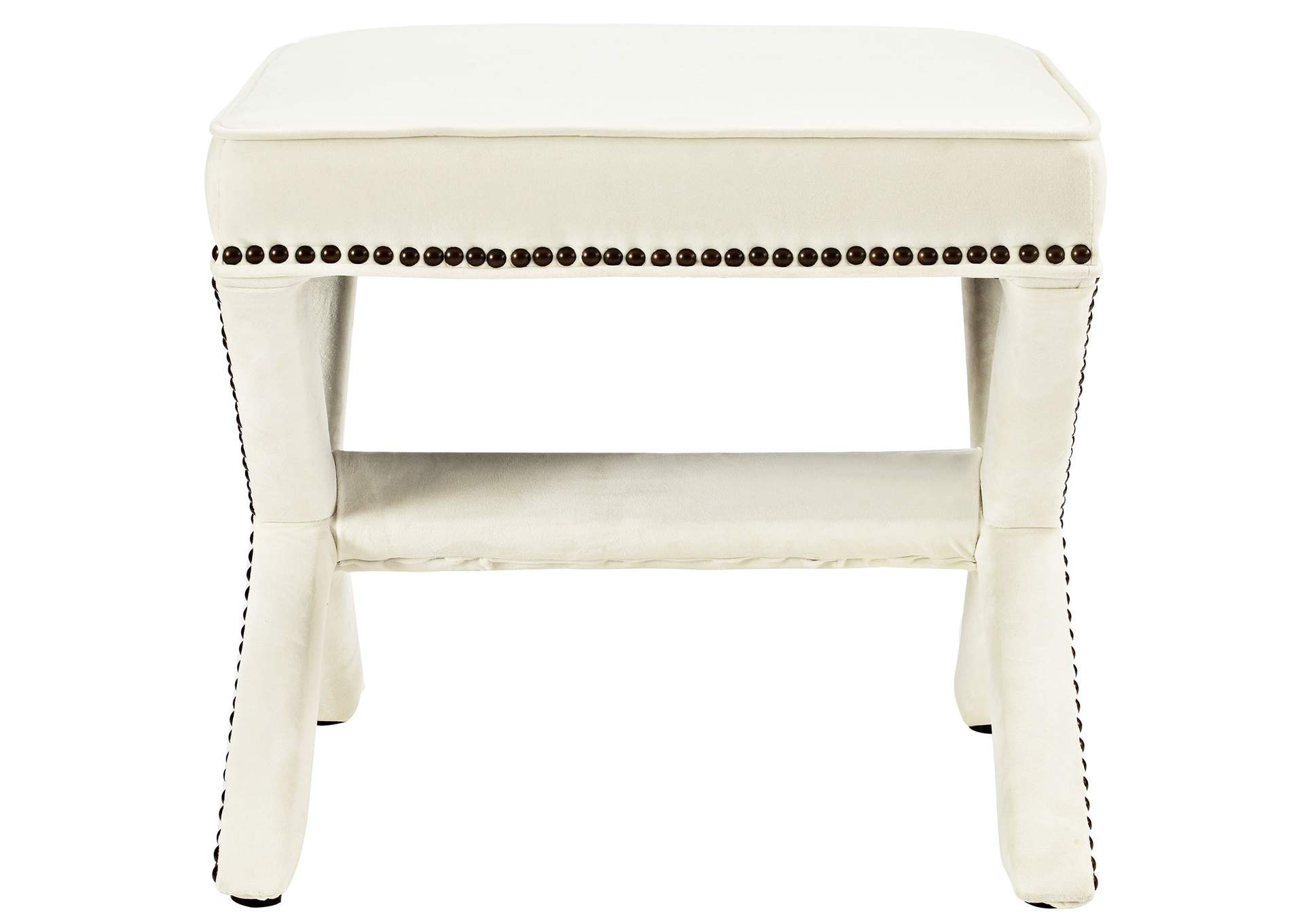 Ivory Rivet Bench,Modway