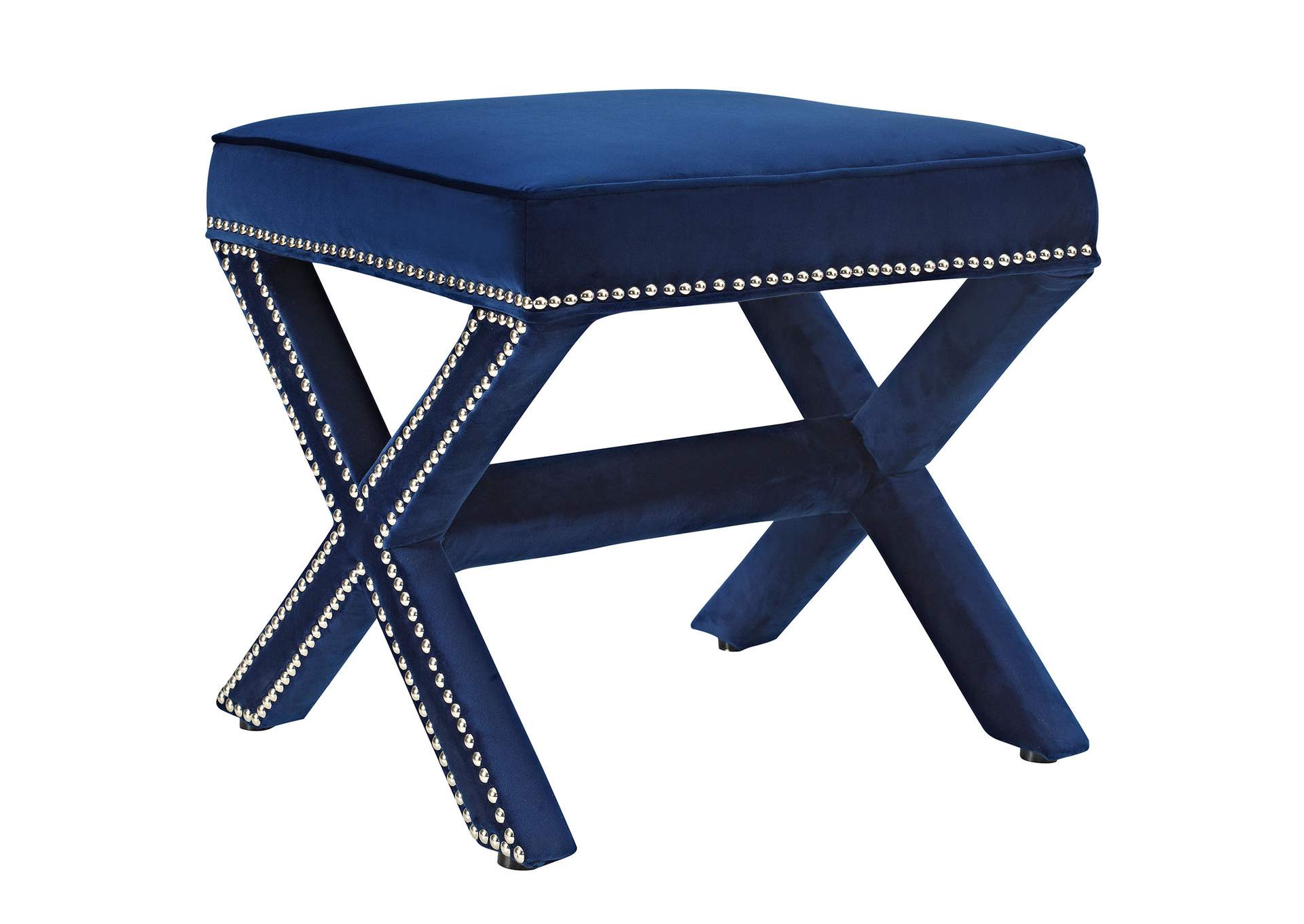 Navy Rivet Bench,Modway